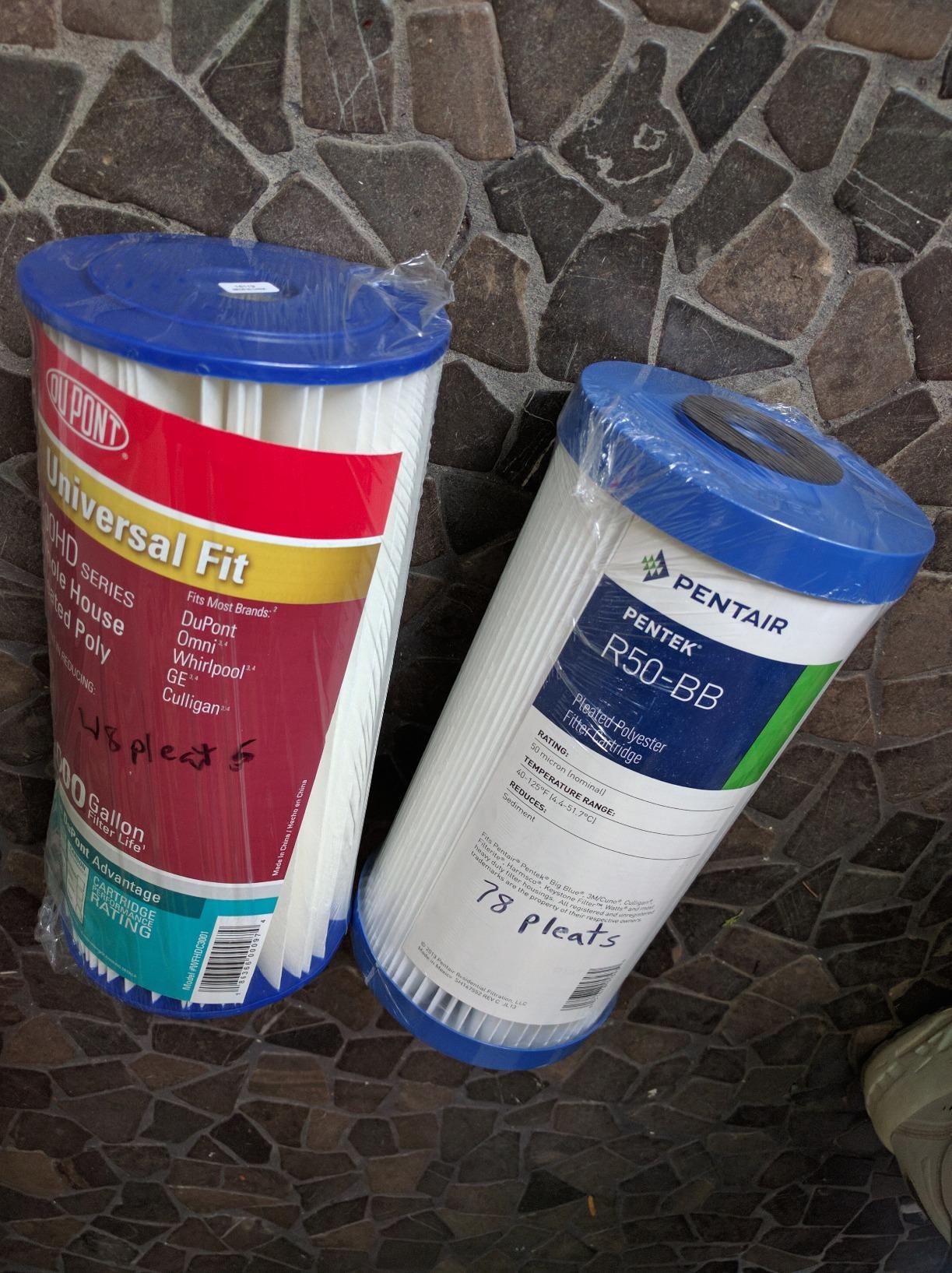 Pentair Pentek R50-BB Big Blue Sediment Water Filter, 10-Inch, Whole House Pleated Polyester Filter Cartridge, 10