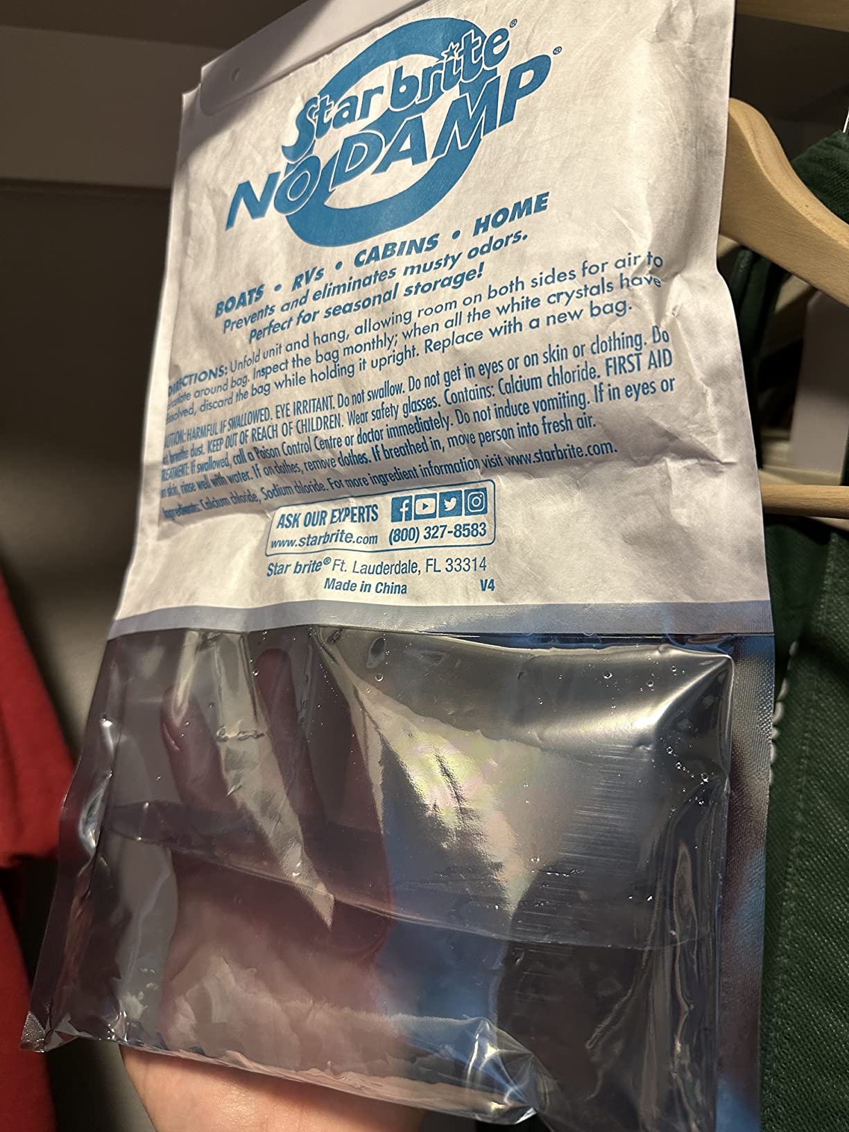 STAR BRITE No Damp Moisture Absorber & Dehumidifier Hanging Bag - 16 OZ (085470) customer photo 1