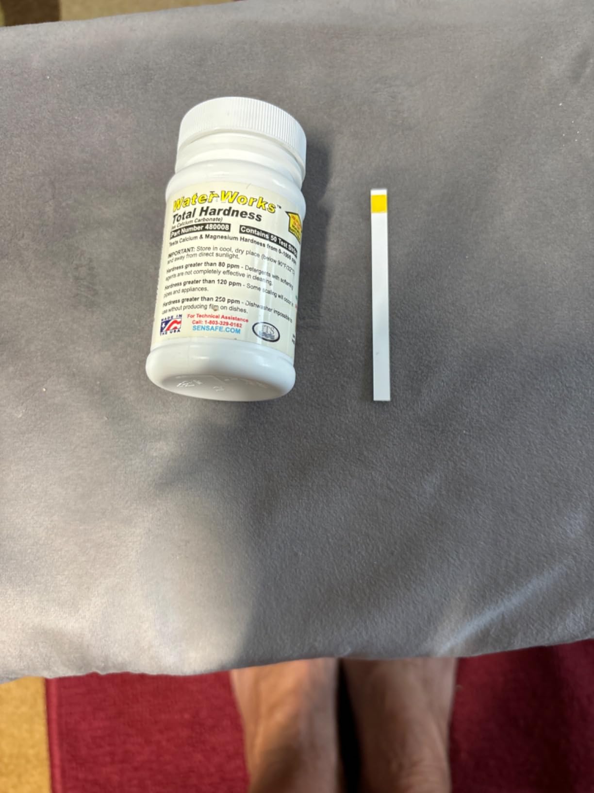 Industrial Test Systems WaterWorks 481108 Total Hardness Test Strip, 3 Second Test, 0-1000ppm Range, Bottle of 50 Tests customer photo 1