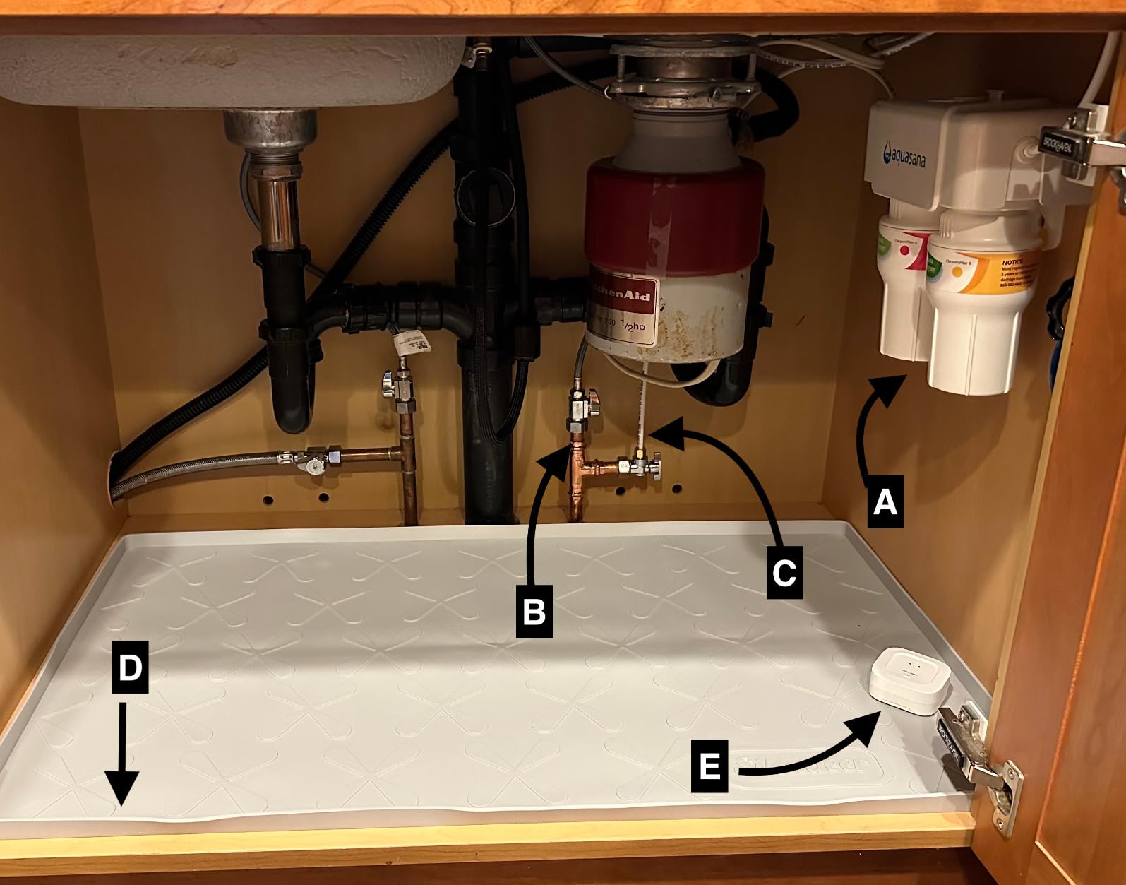 Aquasana Under Sink Water Filter System - Reduces PFAS, Lead, & Chlorine in Drinking Water - Under Counter Claryum Filtration for Kitchen - 2-Stage - Brushed Nickel Faucet - AQ-5200.55 customer photo 1