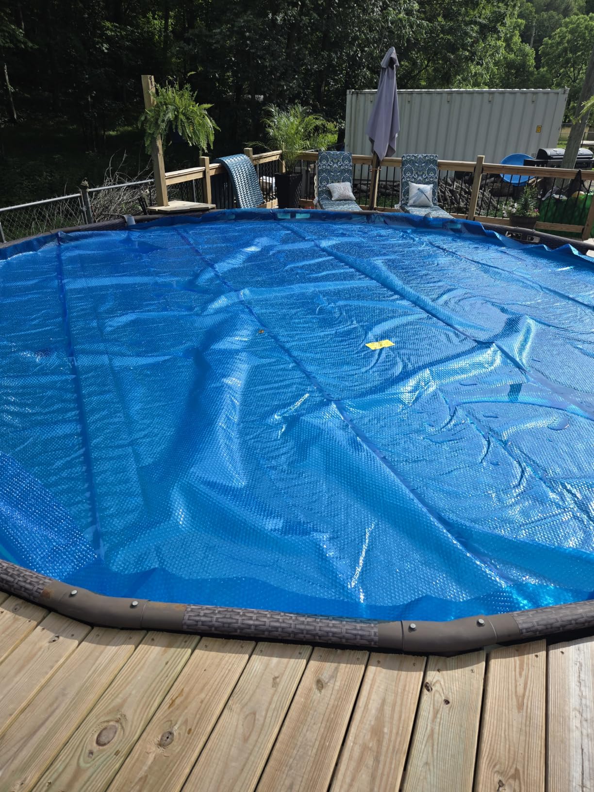 Sun2Solar Blue 24 ft Round Pool Solar Cover | 12 Mil | Heat Retaining Blanket for Inground & Above Ground Swimming Pools | 1200 Series customer photo 2