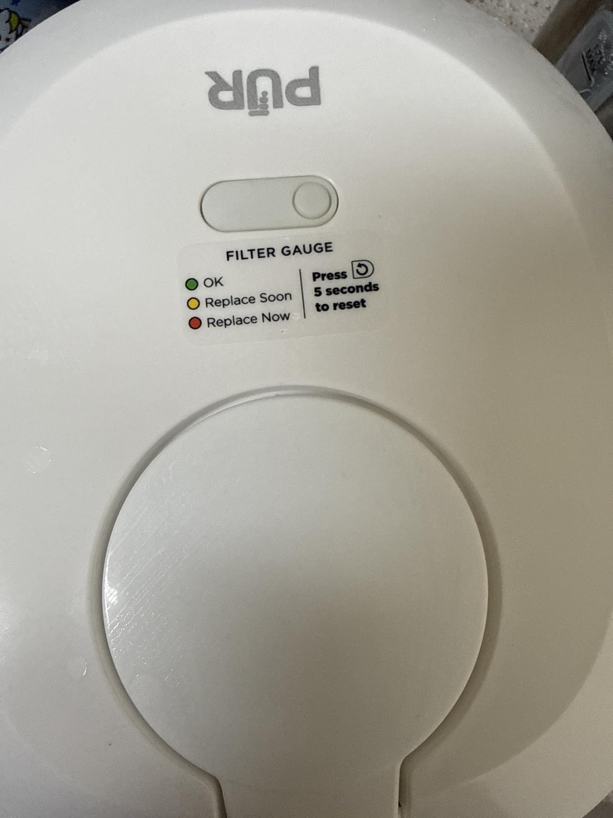 PUR 11-Cup Water Pitcher, 1 Filter, Cleaner, Great-Tasting Water, Dishwasher Safe, Powerful Filtration, Filter Change Light Indicator, LockFit Cap Design, White customer photo 2