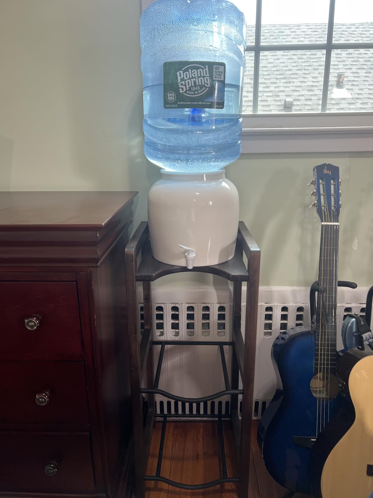 New Wave Enviro Porcelain Water Dispenser, Classic Blue Stripe customer photo 2
