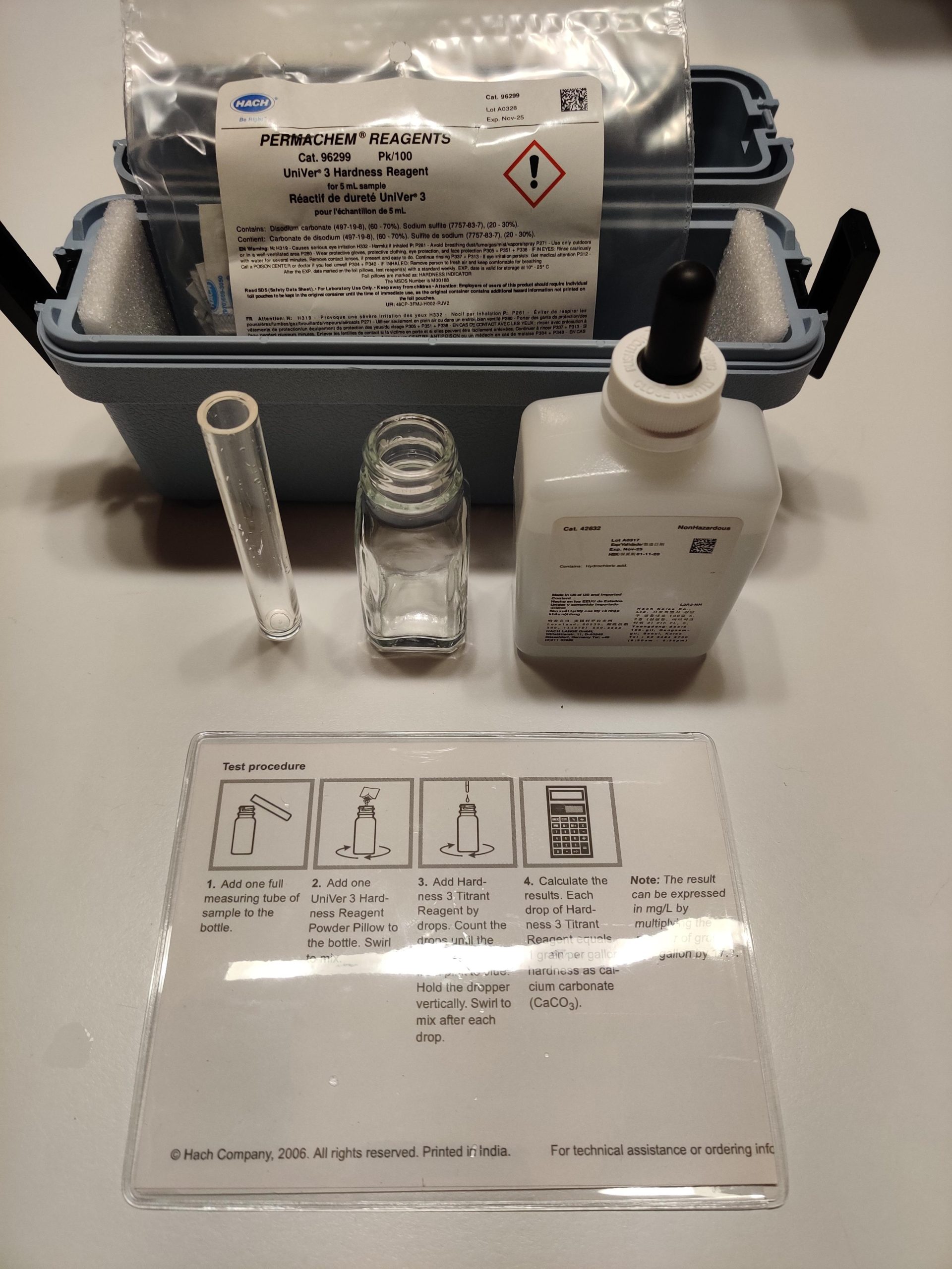 Hach Total Hardness Test Kit, Model 5-EP, Water Quality Test Kit, 145400 | Drop Count EDTA, Range 20-400 mg/L as CaCO3, 100 Tests, Accurate Hardness Measurement customer photo 1