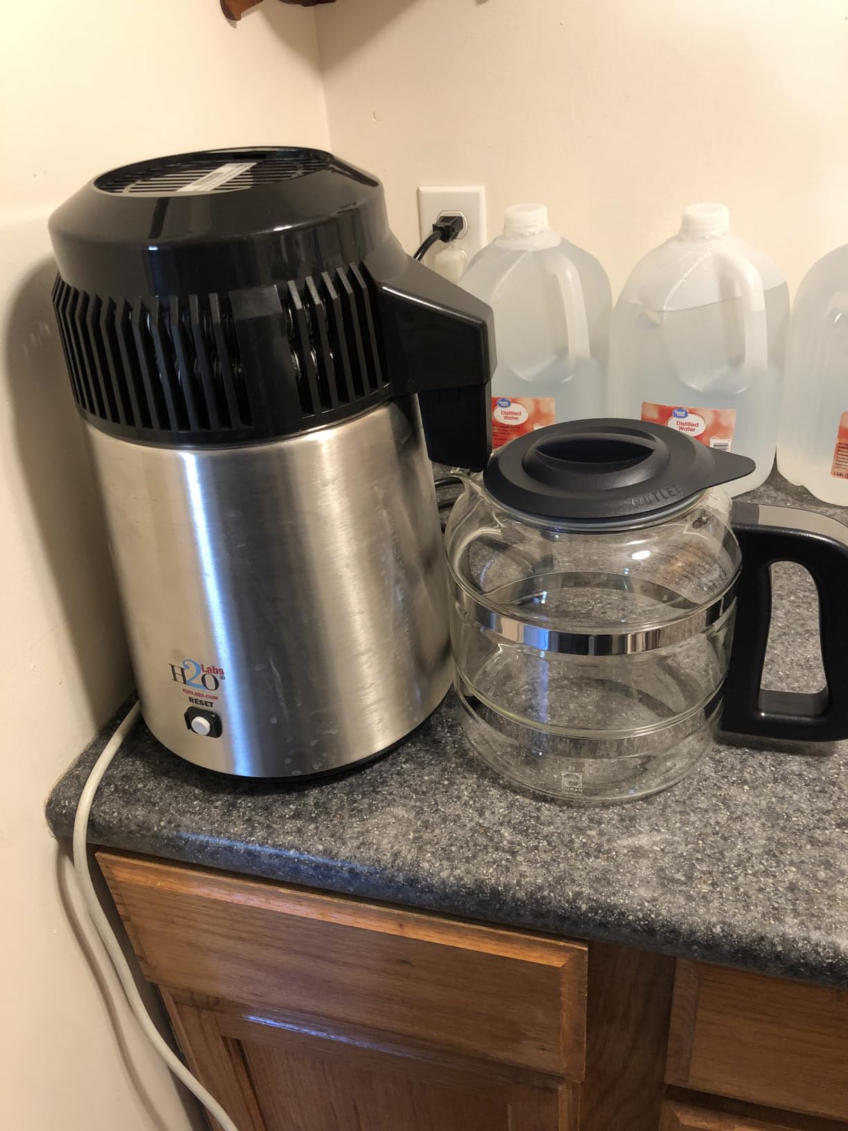 H2o Labs Best-in-Class Countertop Water Distiller - Stainless Steel with 1 Gallon Glass Carafe customer photo 1