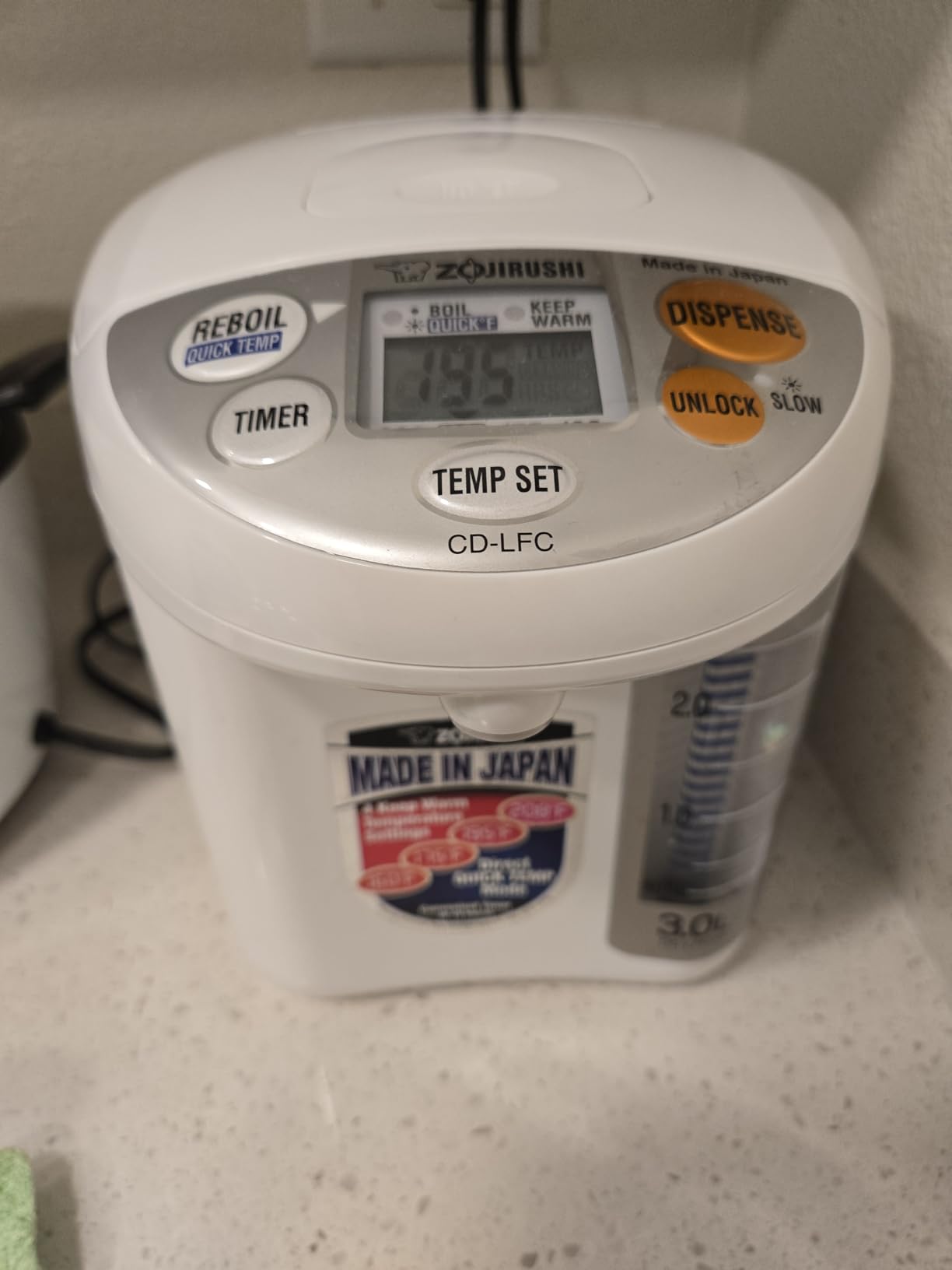 Zojirushi CD LFC50 Micom Water Boiler and Warmer, 5.0l, 169 Oz (White) customer photo 2