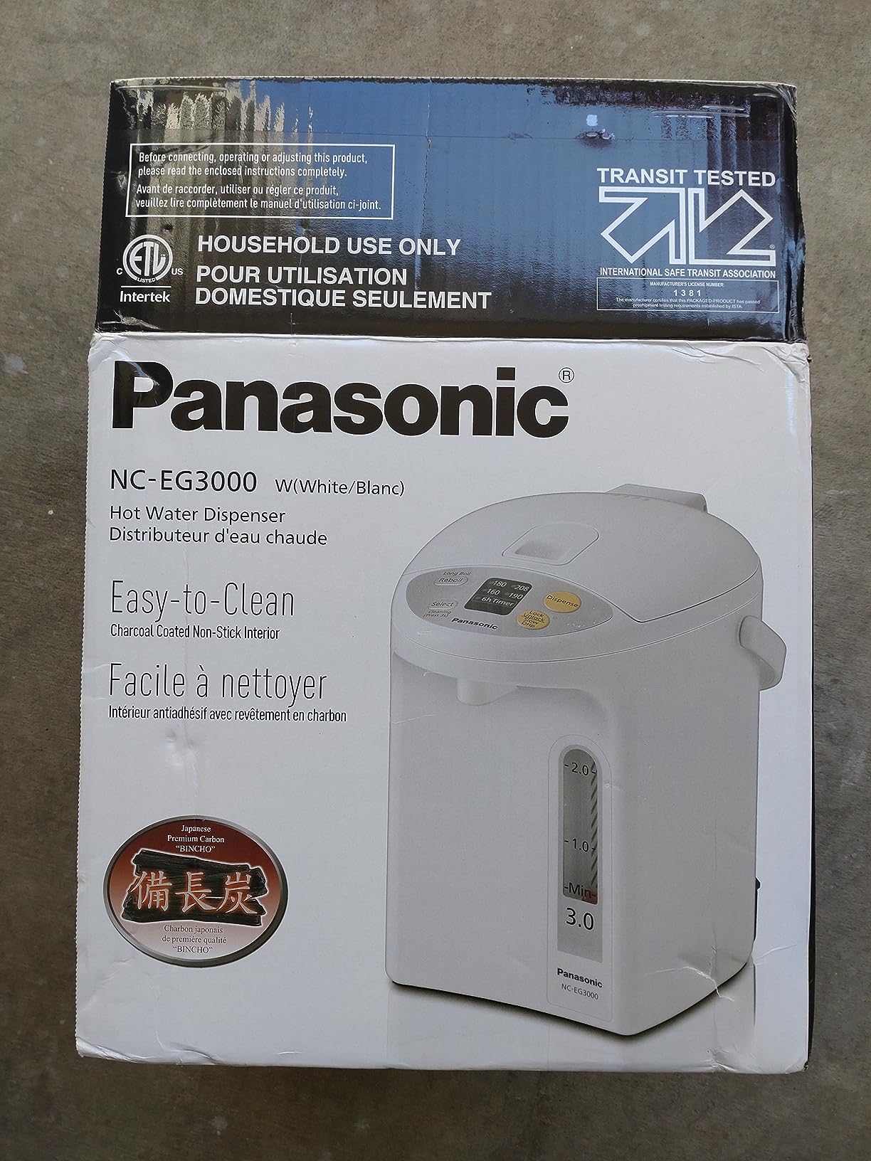 Panasonic 3L Water Boiler Electric Hot Water Dispenser Countertop w/Slow-Drip Mode for Coffee & Tea, 4 Temp Presets, Charcoal‑Purified Stainless, Auto Shut‑Off, Timer & Safety Lock - NC-EG3000 customer photo 2