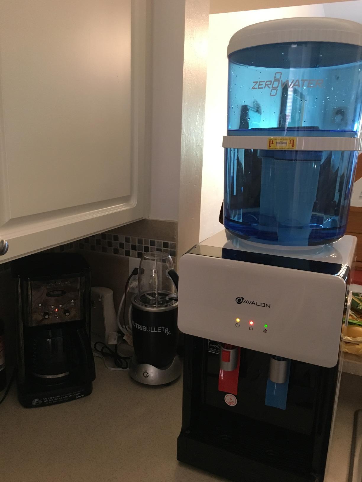 Avalon Premium Hot/Cold Top Loading Countertop Water Cooler Dispenser With Child Safety Lock. UL Listed- White customer photo 2