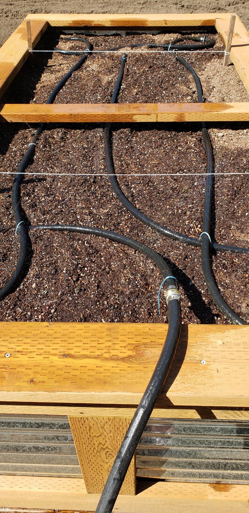 Rocky Mountain Goods Soaker Hose - Heavy duty rubber - Saves 70% water - End cap included for additional hose connect - Great for gardens/flower beds - Reinforced fittings (50-Feet by 5/8-Inch) customer photo 2