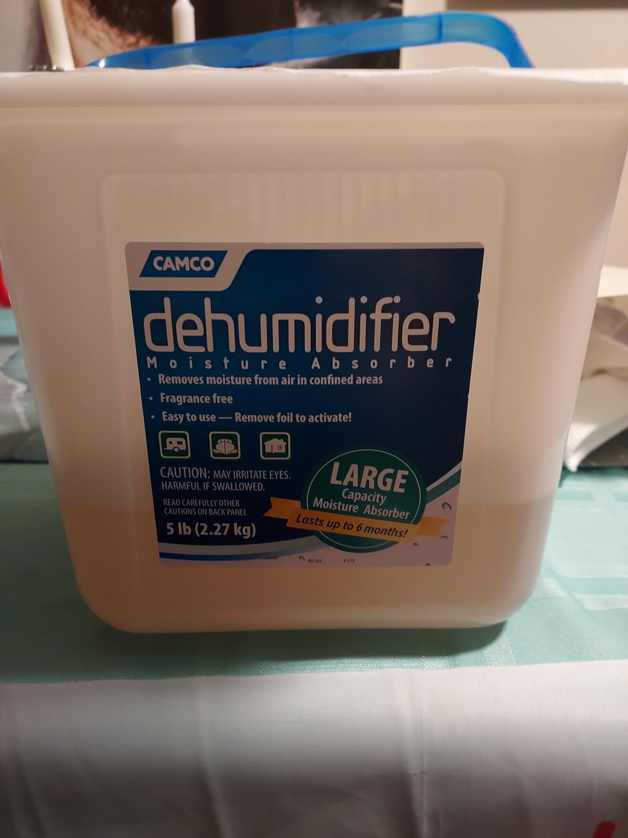 Camco Moisture Absorber Bucket - Features Fast-Acting Moisture-Absorbing Agent - No-Fragrance Beads - Use with RV Storage, Camper Organization & More (44282) customer photo 2