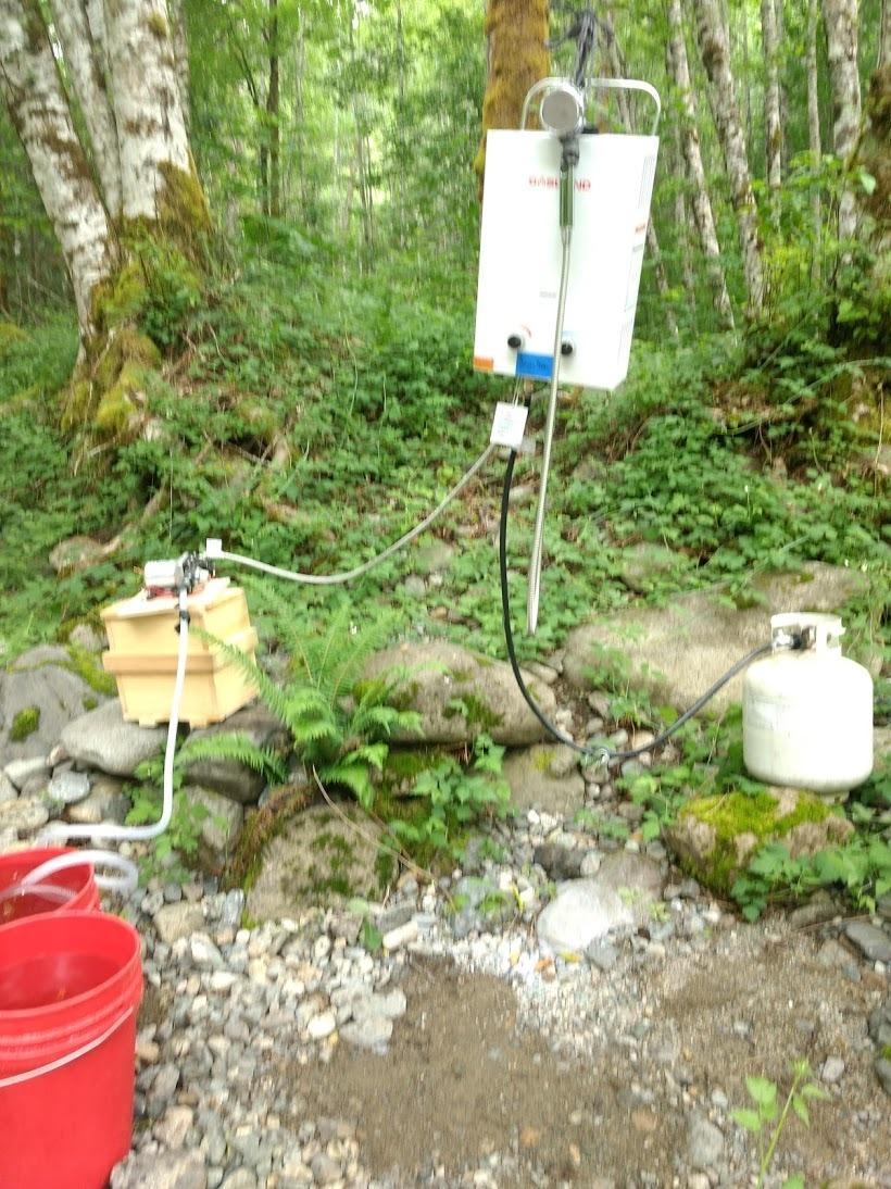 GASLAND BS318 Outdoor Propane Tankless Water Heater, 3.18GPM, 12L Portable Hot Water Heater for Cabin, Barn, Camping, RV, Overheating Protection, Easy to Install, White customer photo 1