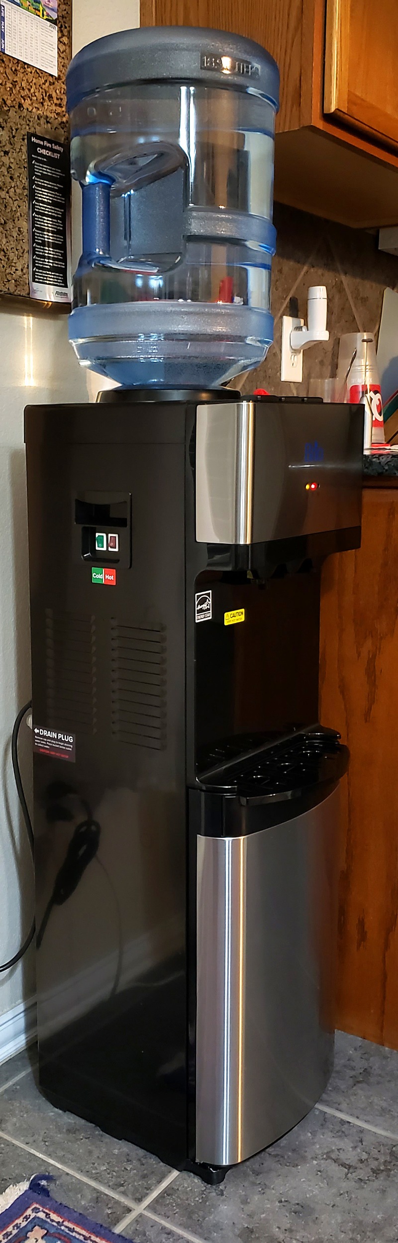 Brio Limited Edition Top Loading Water Cooler Dispenser - Hot & Cold Water, Child Safety Lock, Holds 3 or 5 Gallon Bottles - UL/Energy Star Approved customer photo 1