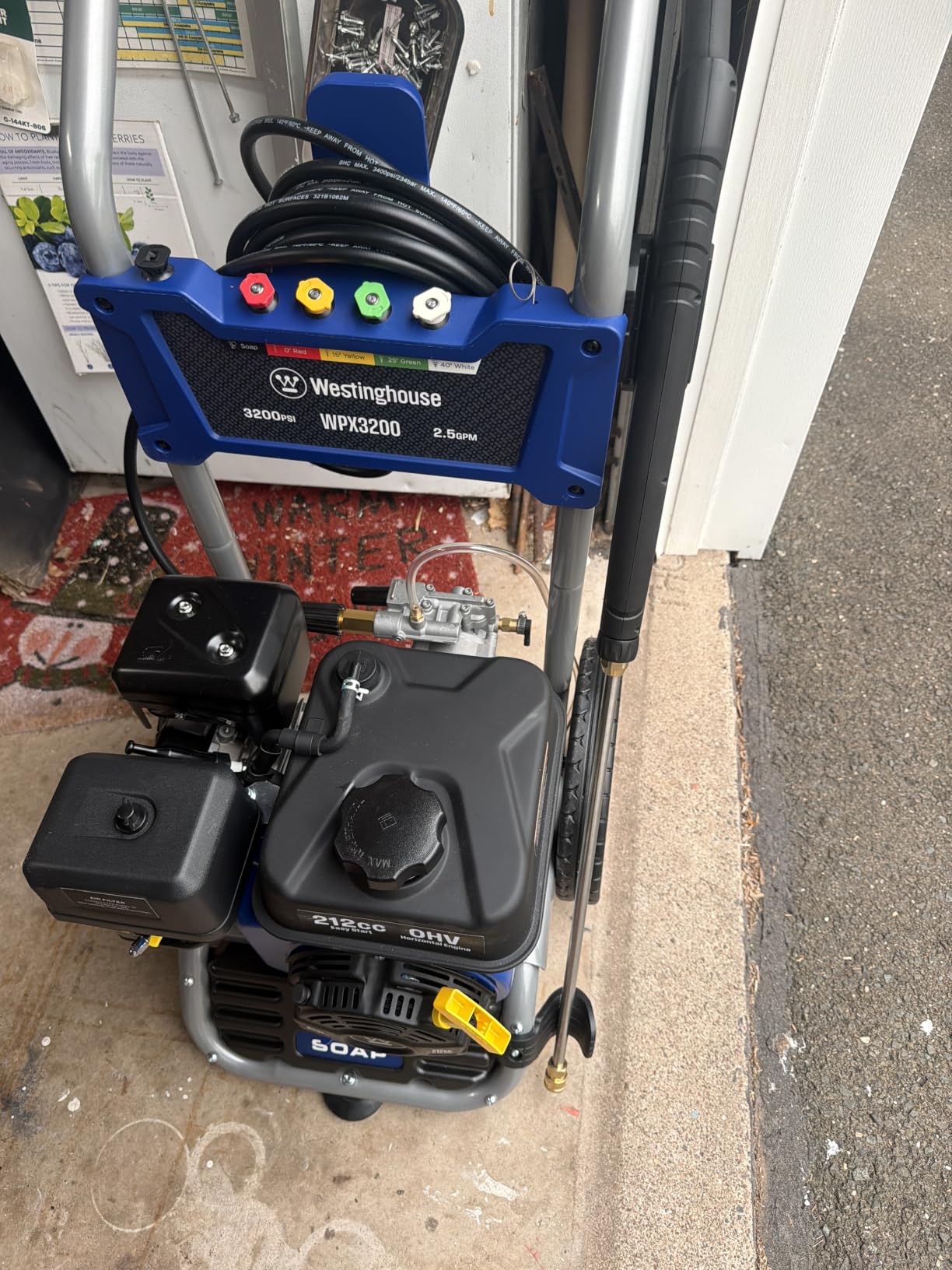 Westinghouse WPX3200 Gas Pressure Washer, 3200 PSI and 2.5 GPM, Onboard Soap Tank, Spray Gun and Wand, 5 Nozzle Set customer photo 1