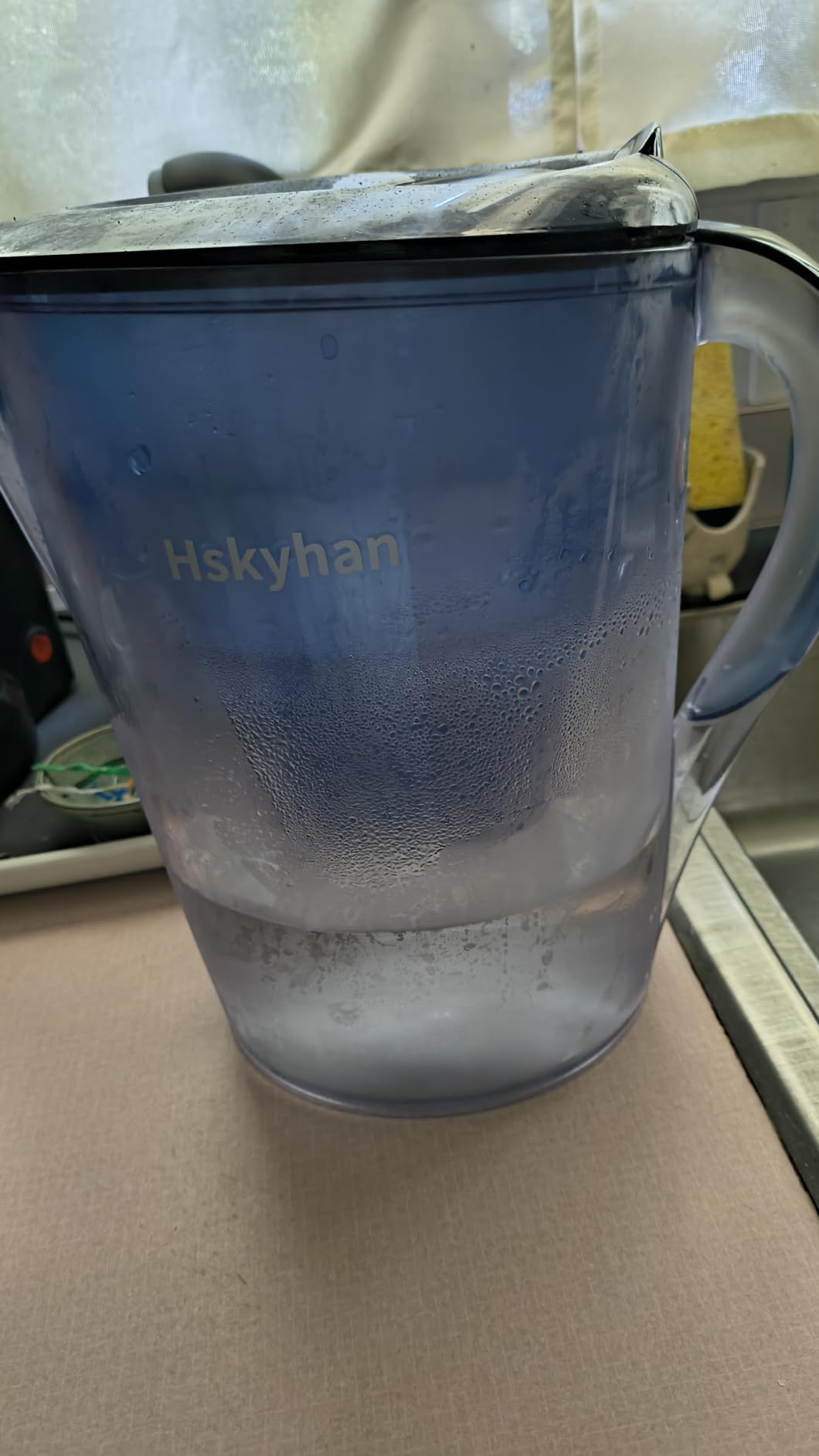 Hskyhan Alkaline Water Filter Pitcher - 3.5 Liters Improve PH, 2 Filters Included, BPA Free, 7 Stage Filteration System to Purify, Blue customer photo 1