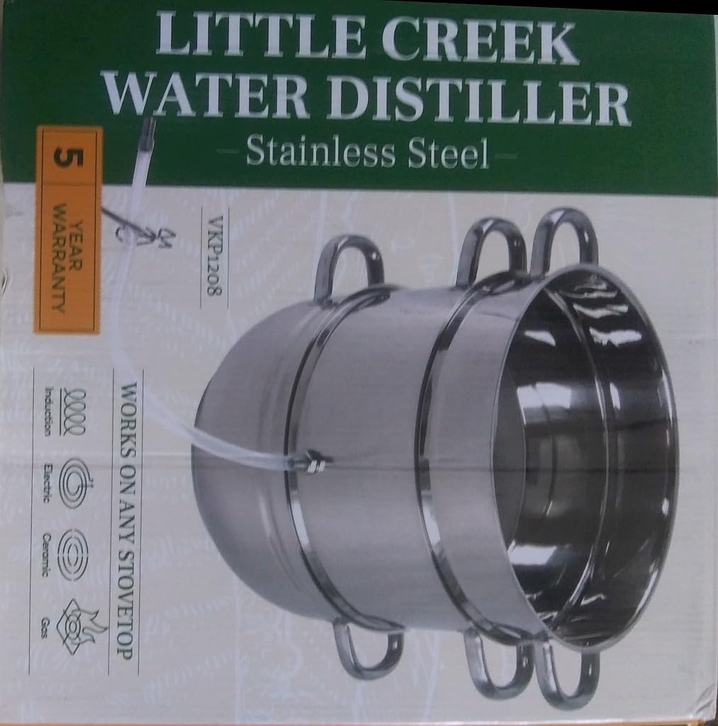 Kitchen Crop Little Creek Stainless Steel Water Distiller, 2 Gallon Capacity, Stovetop Double Boiler customer photo 2