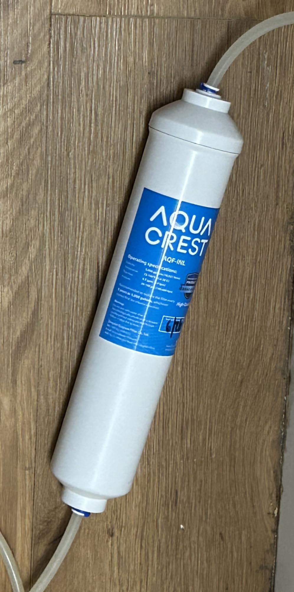 AQUA CREST INL 5 Years Inline Water Filter for Ice Maker and Refrigerator | Reduces Chlorine, Taste& Odor, 1/4-Inch Direct Connect Fittings, Refrigerator, RV, Inline Refrigerator Water Filter customer photo 1