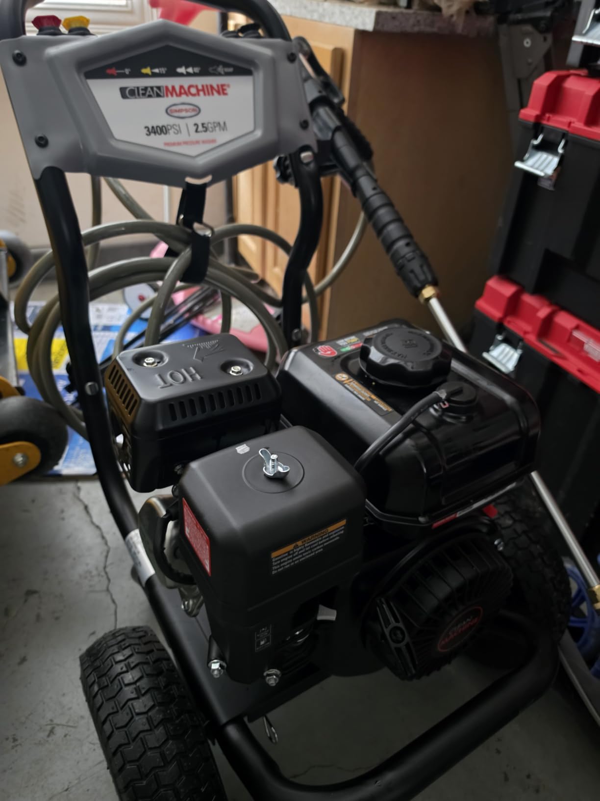 Simpson Clean Machine 3400 PSI Gas Pressure Washer, 2.5 GPM, CRX Engine, CM61083, AAA Axial Cam Pump, 5 Nozzles customer photo 1