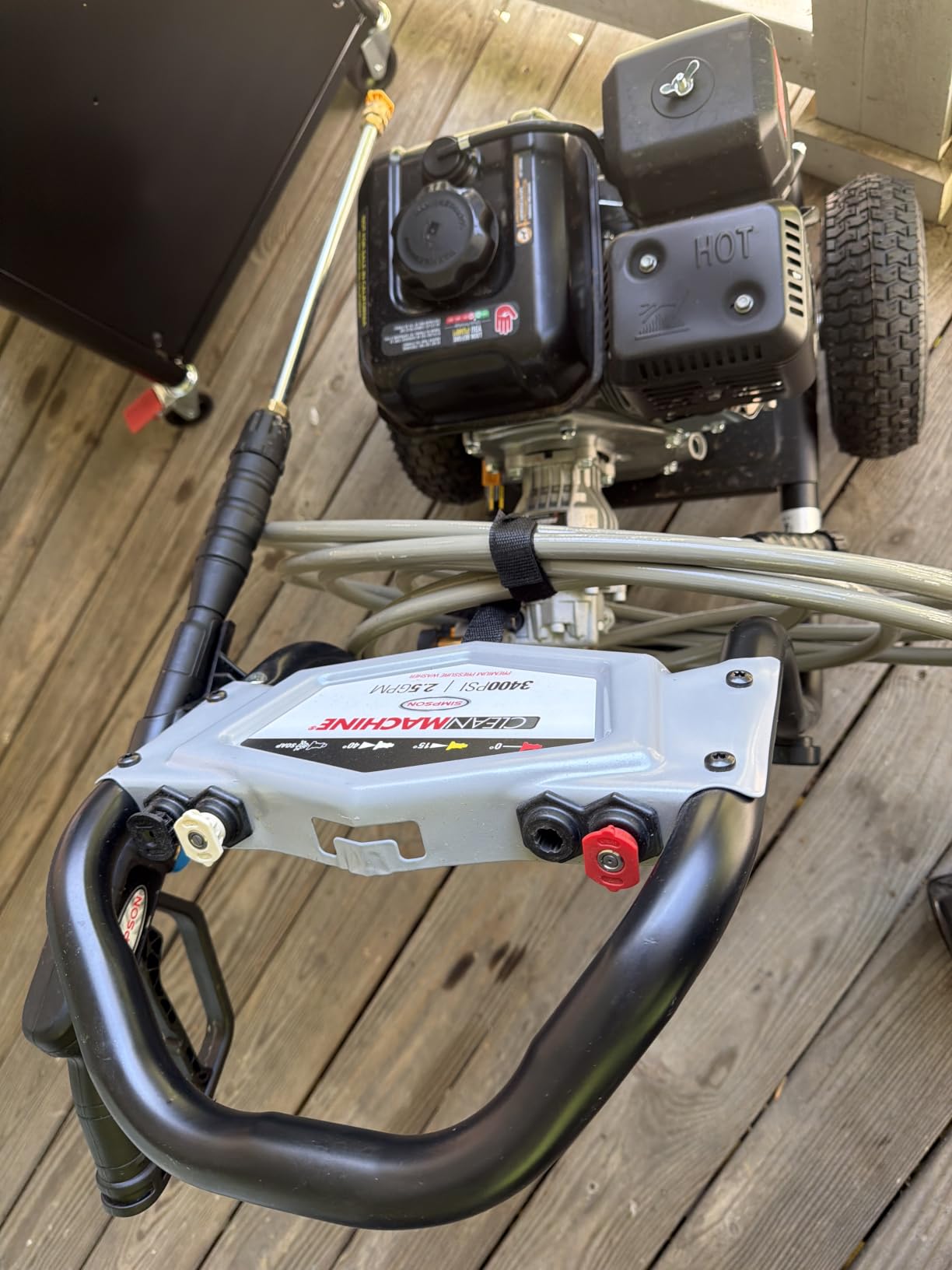 Simpson Clean Machine 3400 PSI Gas Pressure Washer, 2.5 GPM, CRX Engine, CM61083, AAA Axial Cam Pump, 5 Nozzles customer photo 2