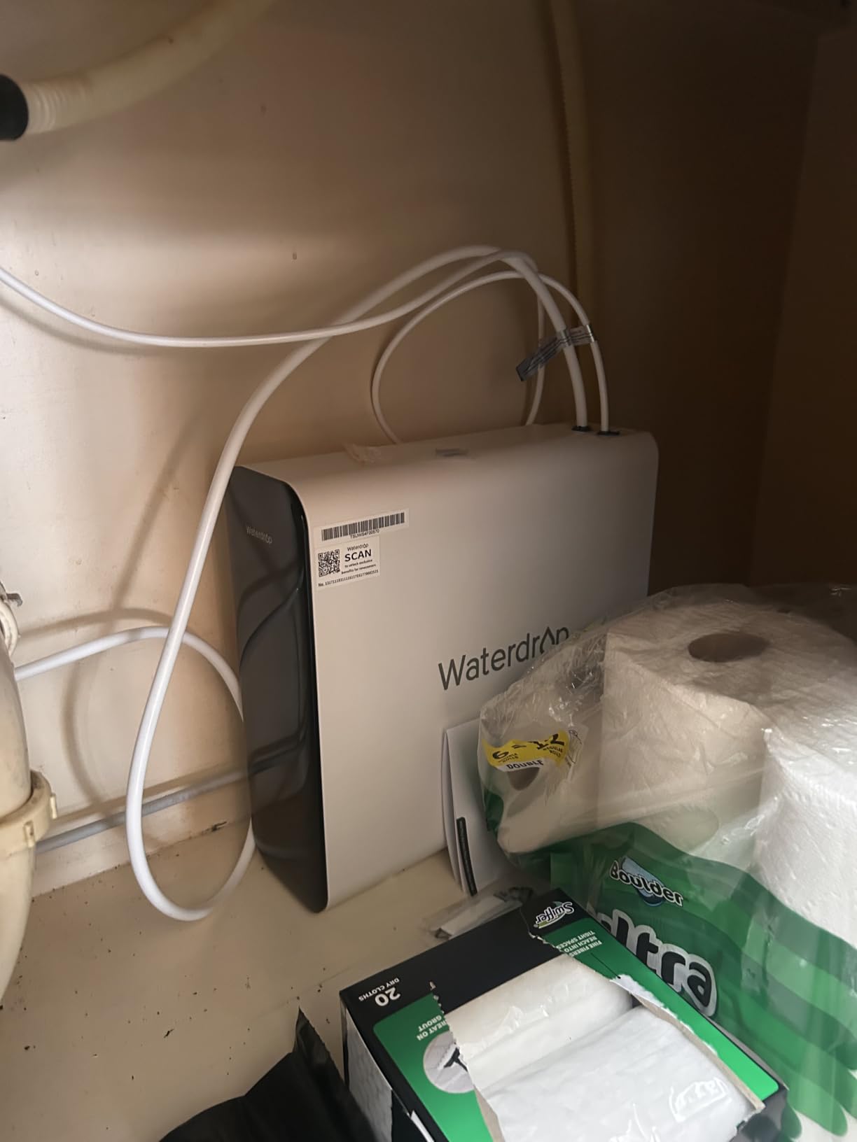 Waterdrop TSU 0.01 Micron Ultra Filtration Under Sink Water Filter System | 3-Stage Tankless Under Sink Water Filtration System, Smart Panel, with Faucet, Drilling Required, Reduces Odor, Not Lower TDS customer photo 1