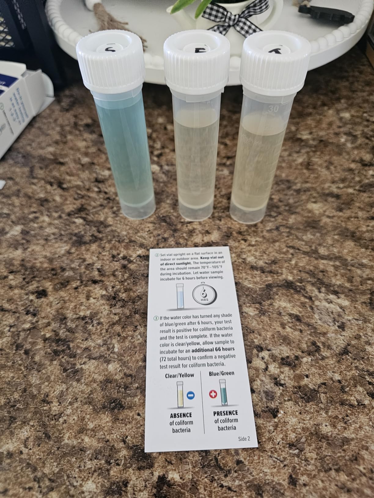 Safe Home DIY Bacteria in Water Test Kit - Results as Fast as 6 Hours - Detects 50 Different Species of Coliform Bacteria - EPA Lab Certified - Made in the USA - (1 Pack) customer photo 1