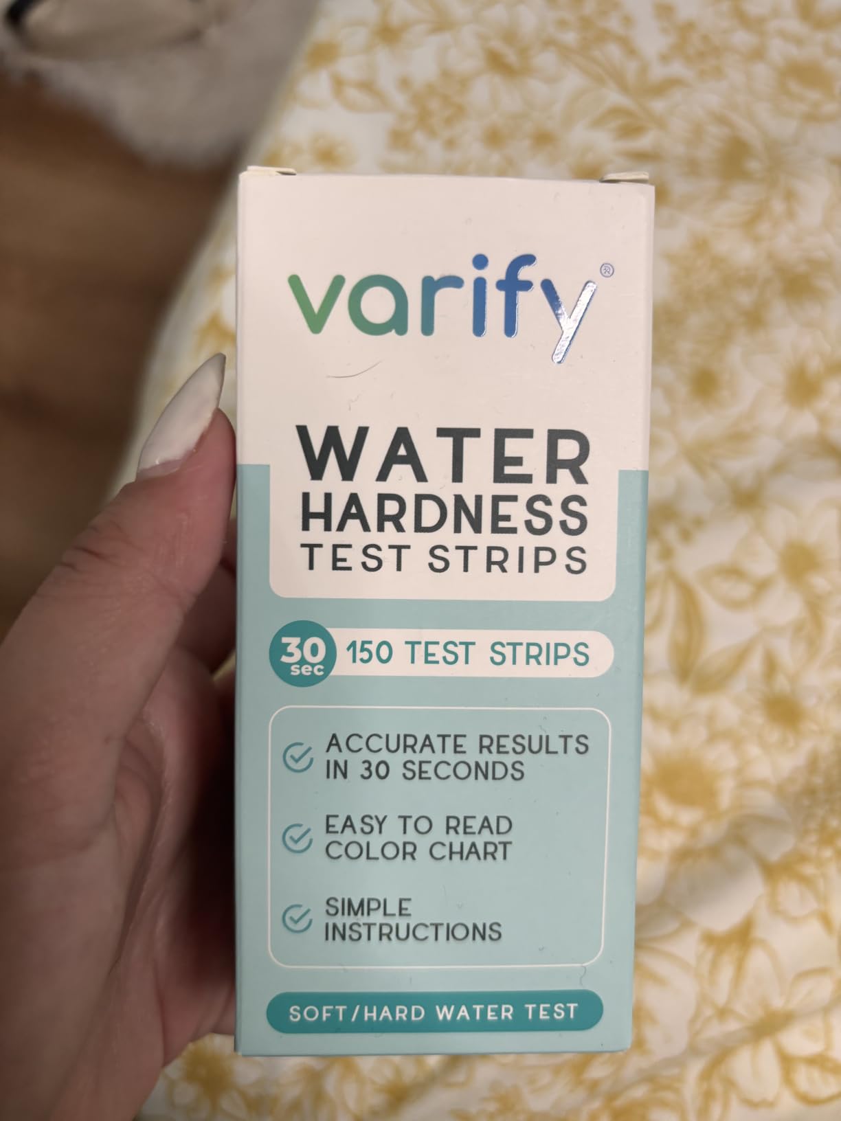 Varify Water Hardness Test Kit - Water Testing Kit for Home, Drinking, Well, Spa, Swimming Pool, Softener, Dishwasher & More - Hard Water Test Strips for Calcium, Magnesium etc (0-425 pmm, 150 Strips) customer photo 1