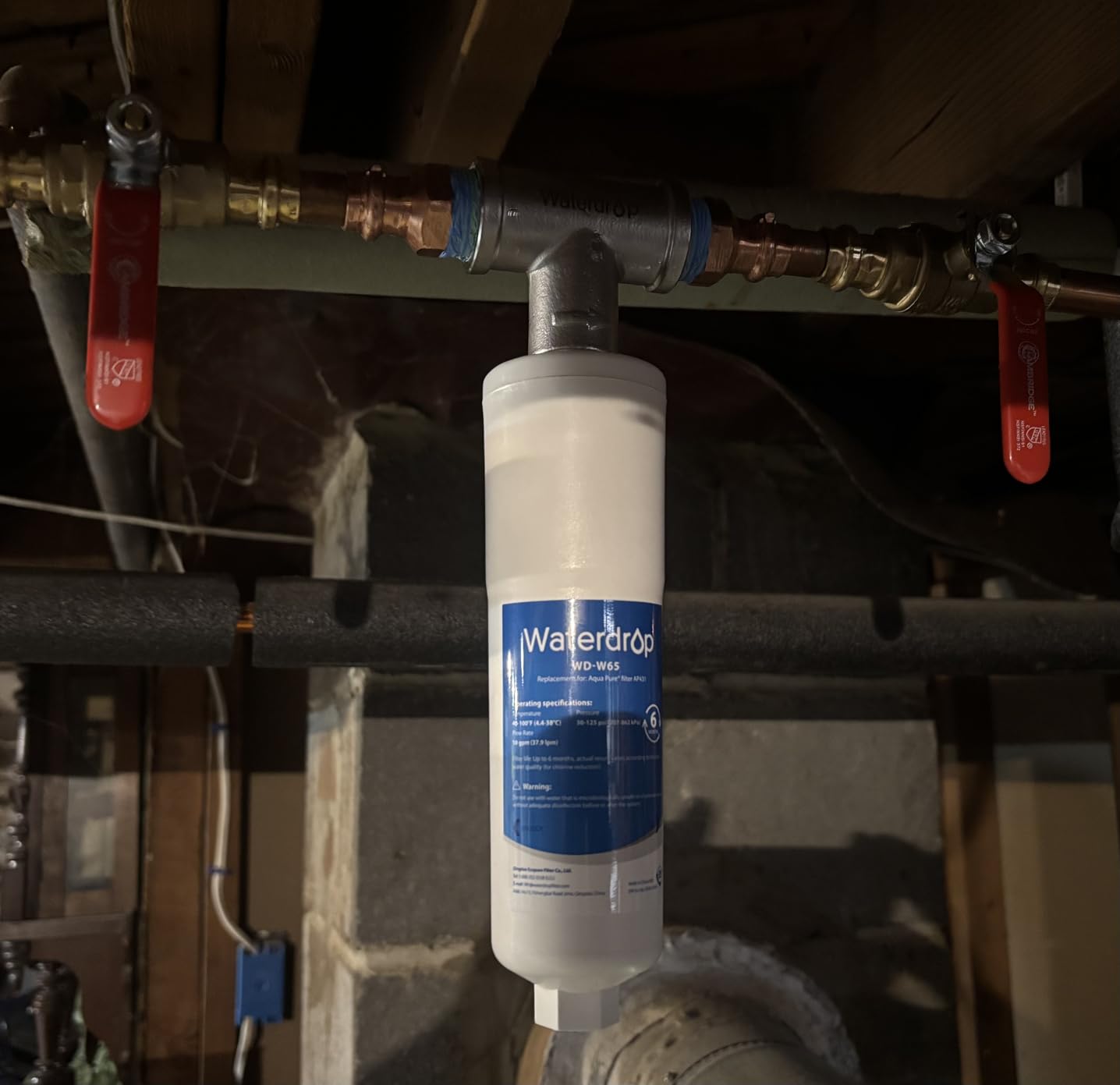 Waterdrop AP431 Whole House Scale Inhibitor with Adapter | Heater Softener System, Aqua-Pure AP430SS Replacement, Prevents Scale Build Up On Hot Water Heaters, NSF/ANSI 372 Certified customer photo 1