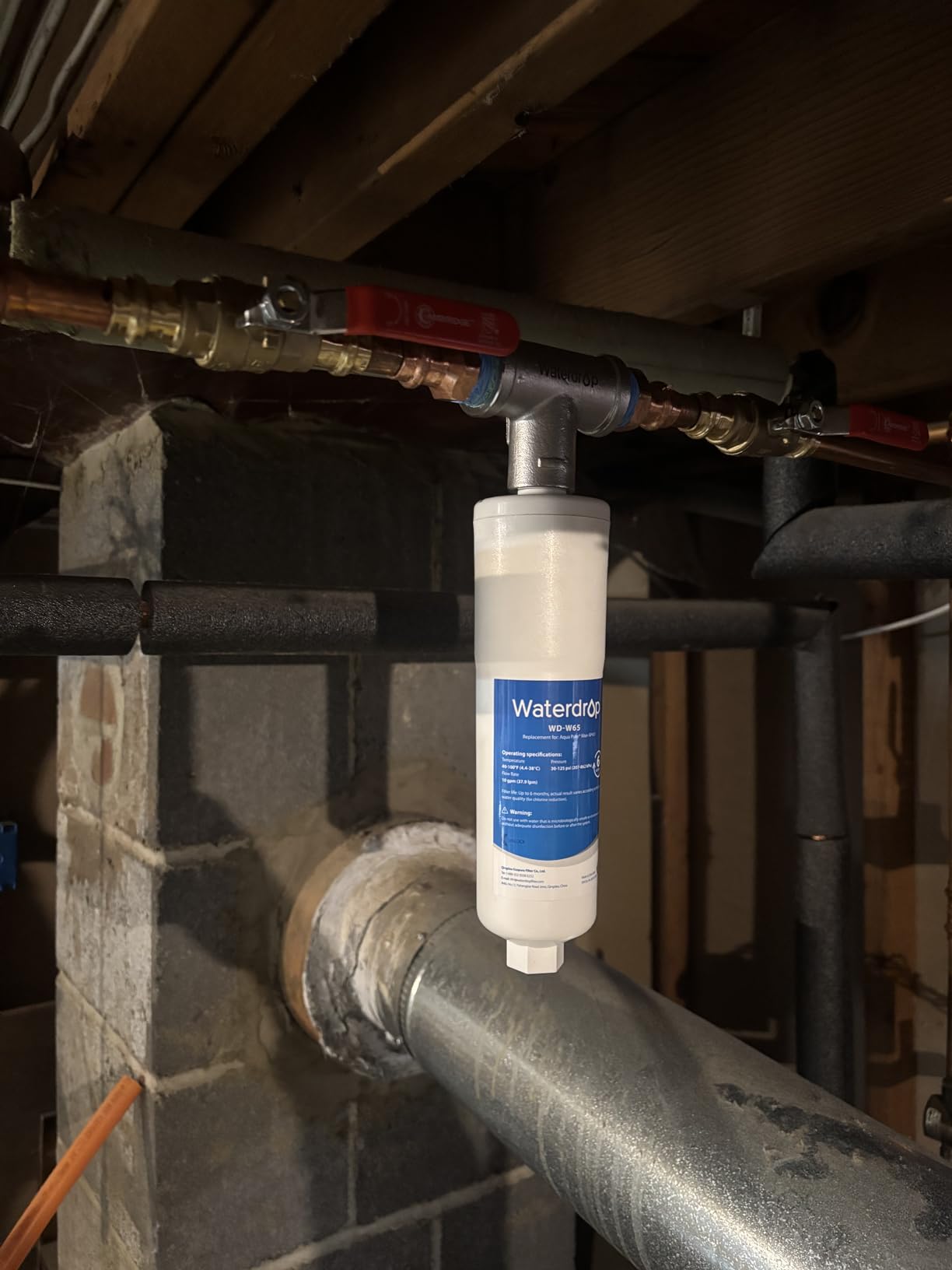 Waterdrop AP431 Whole House Scale Inhibitor with Adapter | Heater Softener System, Aqua-Pure AP430SS Replacement, Prevents Scale Build Up On Hot Water Heaters, NSF/ANSI 372 Certified customer photo 2