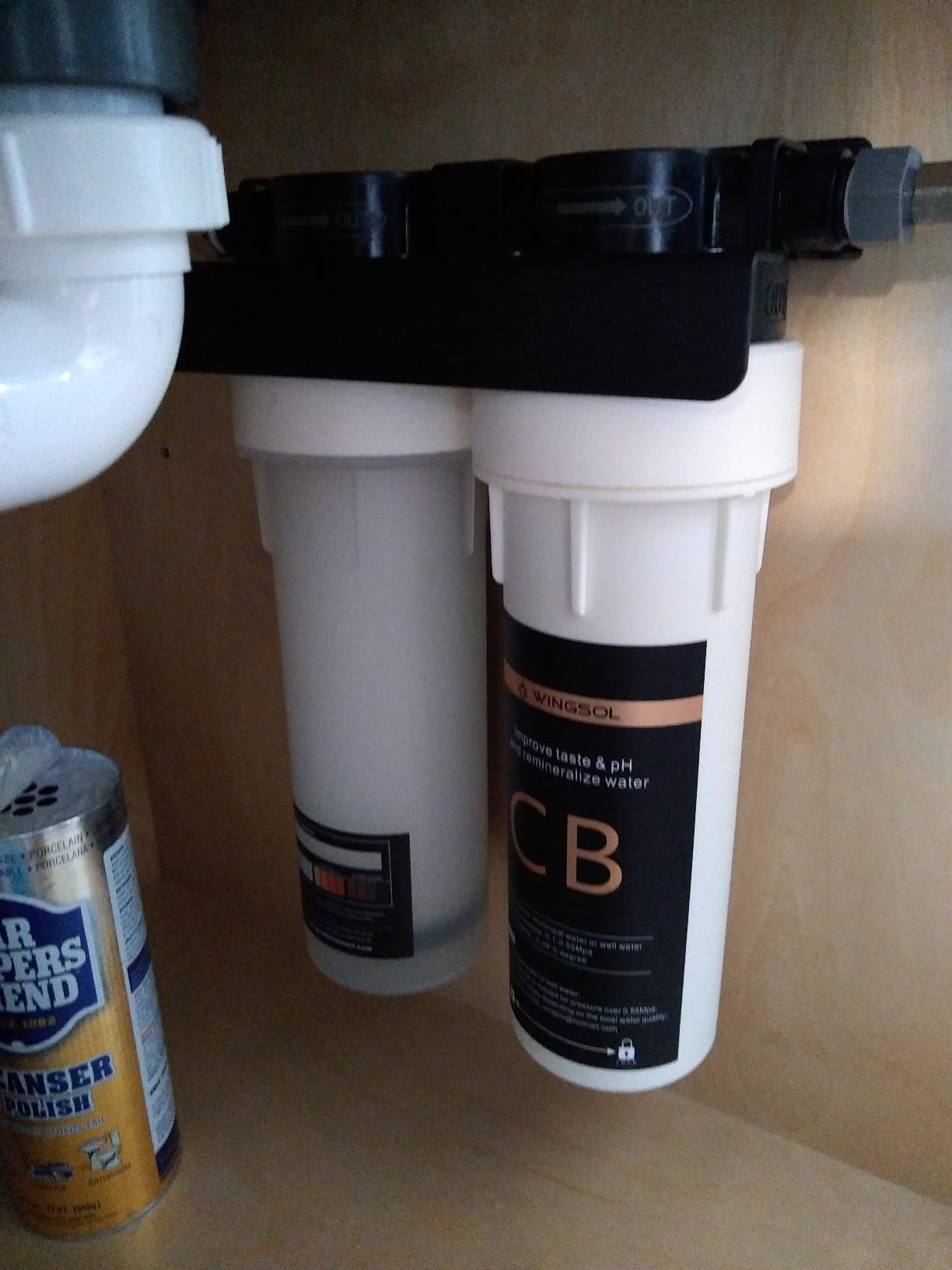 WINGSOL Water Filter for Sink with Faucet, 2-Stage Deep Filtration, Reduce Heavy Metals/Chlorine/PFAS/Odor/Sediment, NSF/ANSI 42&53 Improve Taste, Life Indication Mineral pH+ Under Sink Water Filter customer photo 1