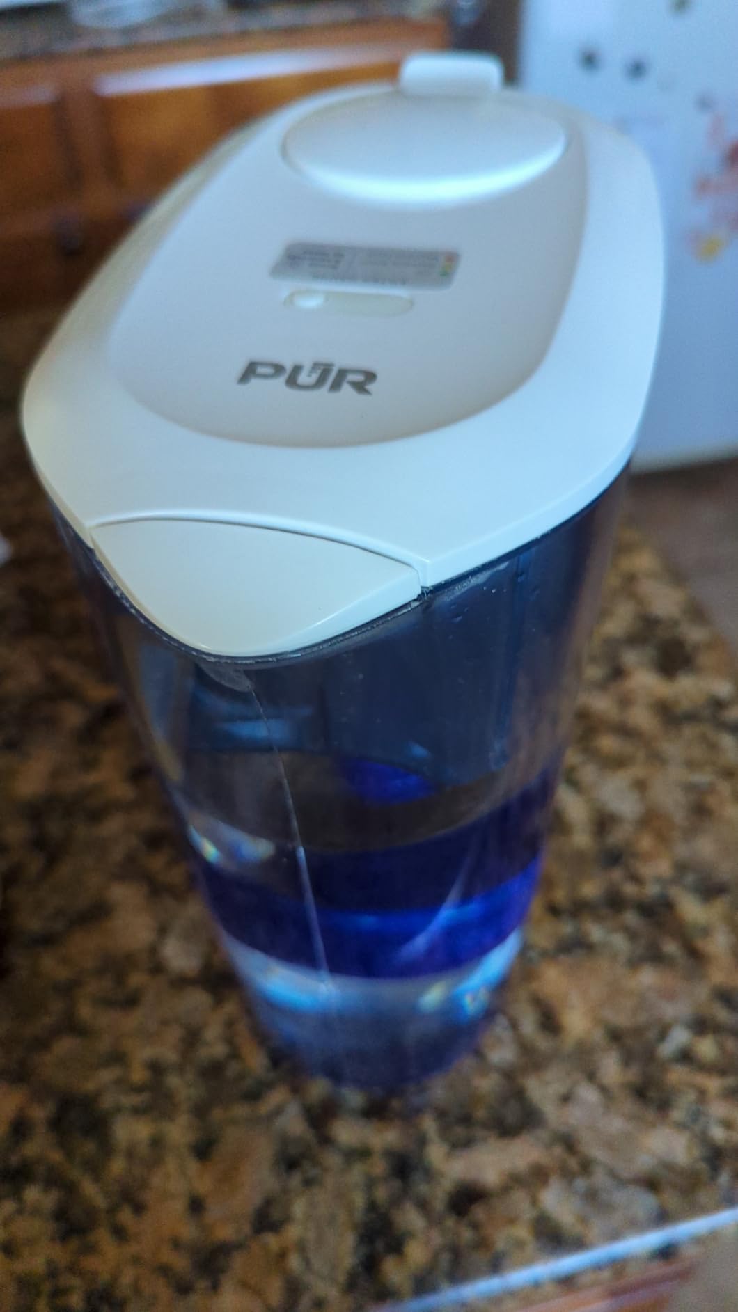 PUR Plus 7-Cup Water Filter Pitcher, Cleaner, Great-Tasting Water, Dishwasher Safe, Powerful, Lead-Reducing Filtration, LockFit Cap Design, Smoke customer photo 1