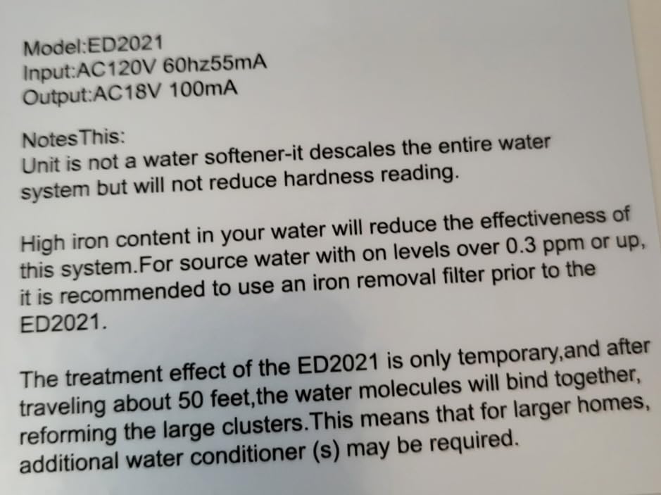 Electronic Water Descaler System, Reduces Limescale, Rust, and Minerals, No Chemicals, Easy Installation | Whole House, Salt-Free, Chemical-Free, No pH Changes customer photo 2
