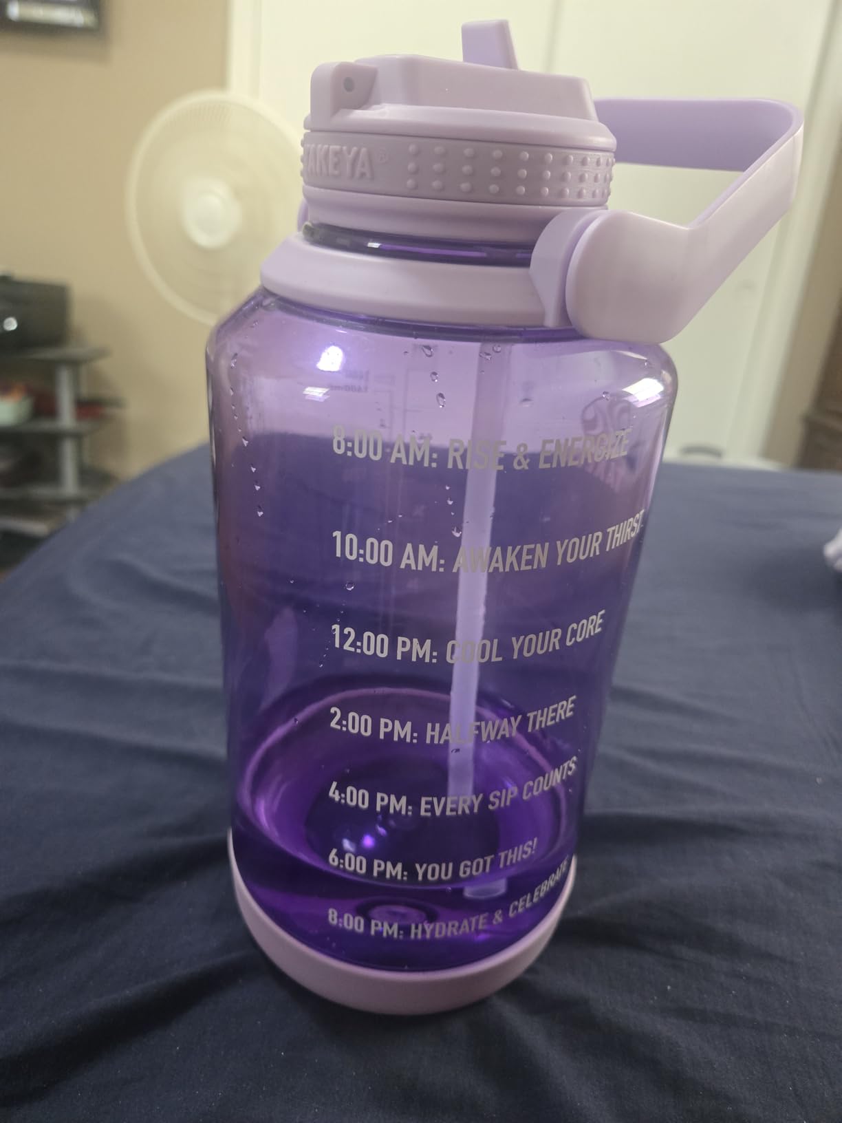 Takeya Motivational Water Bottle with Straw Lid and Time Marker (64 oz), Leakproof, BPA Free Water Bottle for Daily Intake Tracking customer photo 1