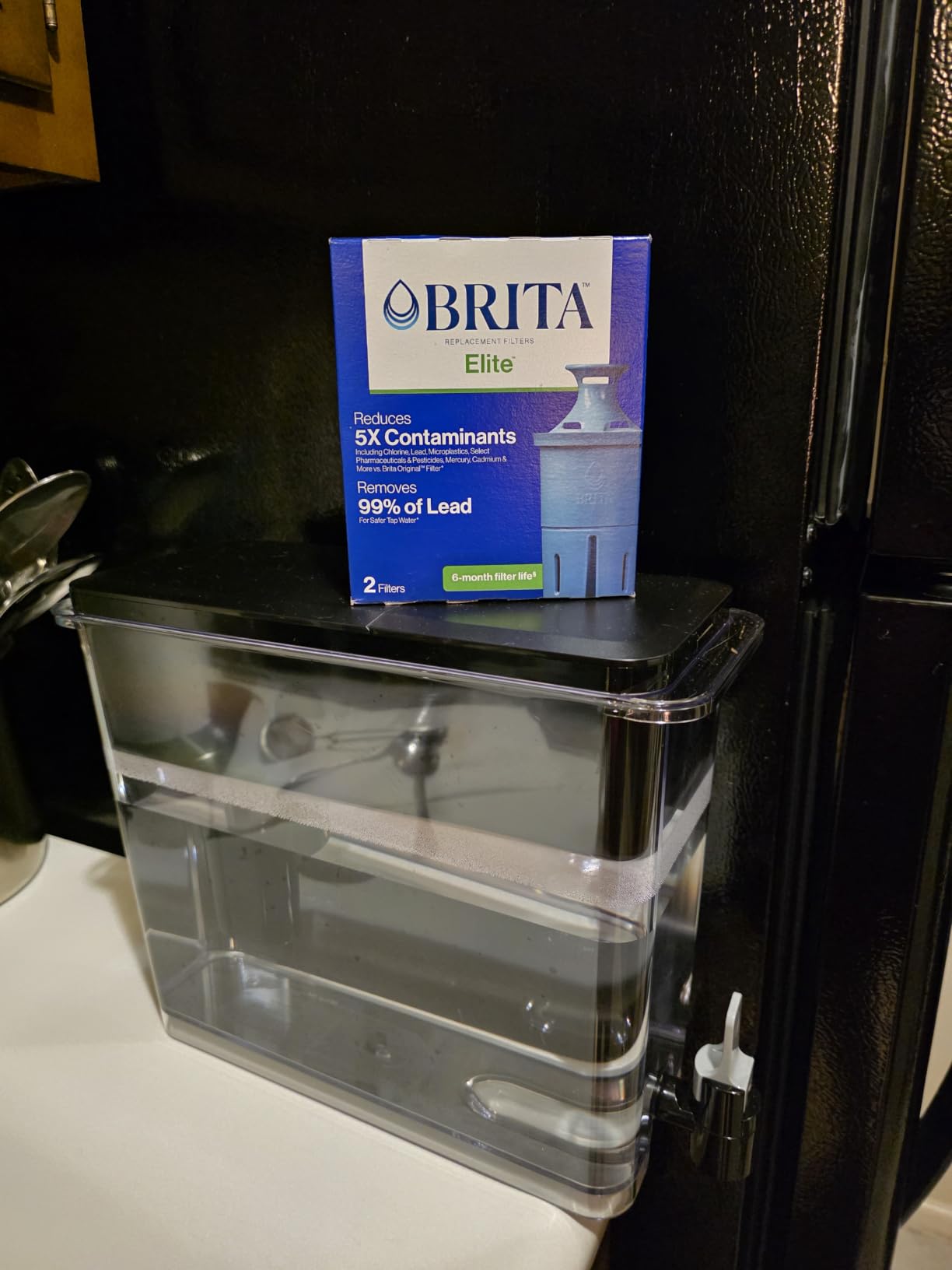 Brita UltraMax Large Water Dispenser With Standard Filter, BPA-Free, Reduces Copper, Cadmium and Mercury Impurities, Lasts Two Months or 40 Gallons, Includes 1 Filter, Large-27-Cup customer photo 1