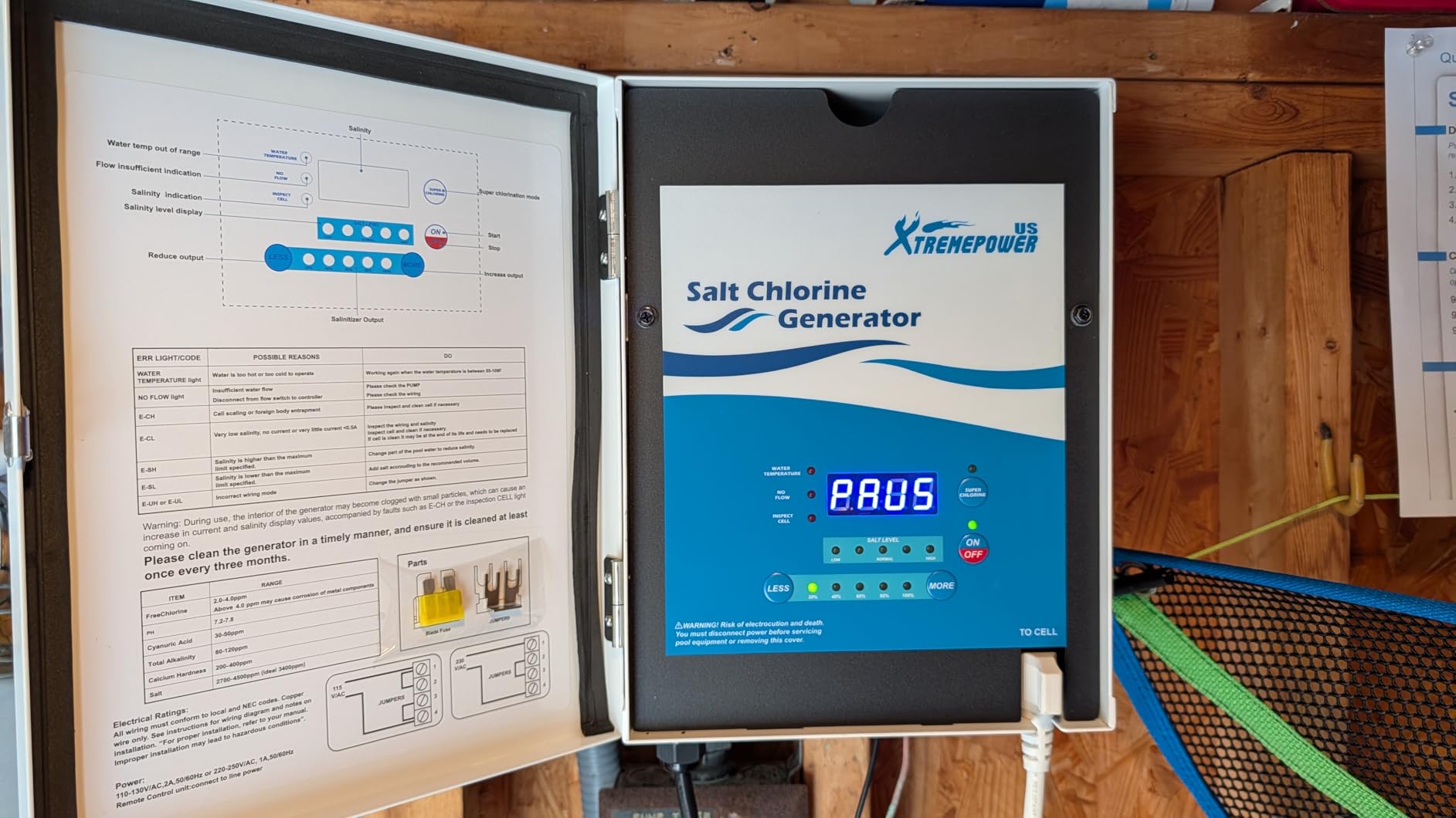 XtremepowerUS 15K Salt Chlorination System for In-Ground Pools Up to 15,000 Gallons Pool Flow Switch Cell Fitting Complete System customer photo 1