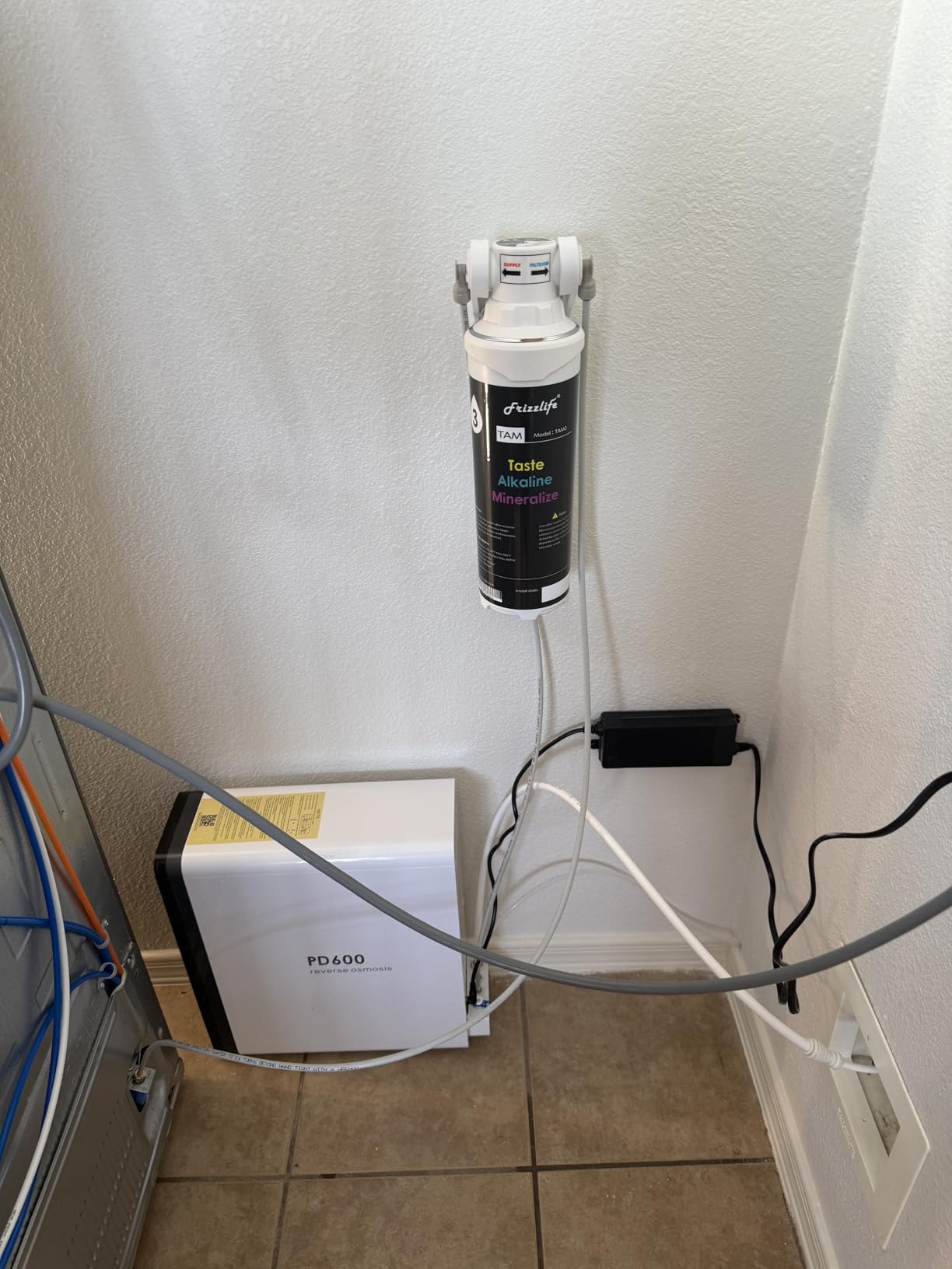 Frizzlife 800GPD Reverse Osmosis Water Filter, NSF/ASNI 58&53&42&372 Standard, Alkaline Mineral pH+ Tankless Reverse Osmosis System, 9-Stage Under Sink Filtration RO, 2:1 Pure to Drain, PD800-TAM4 customer photo 1