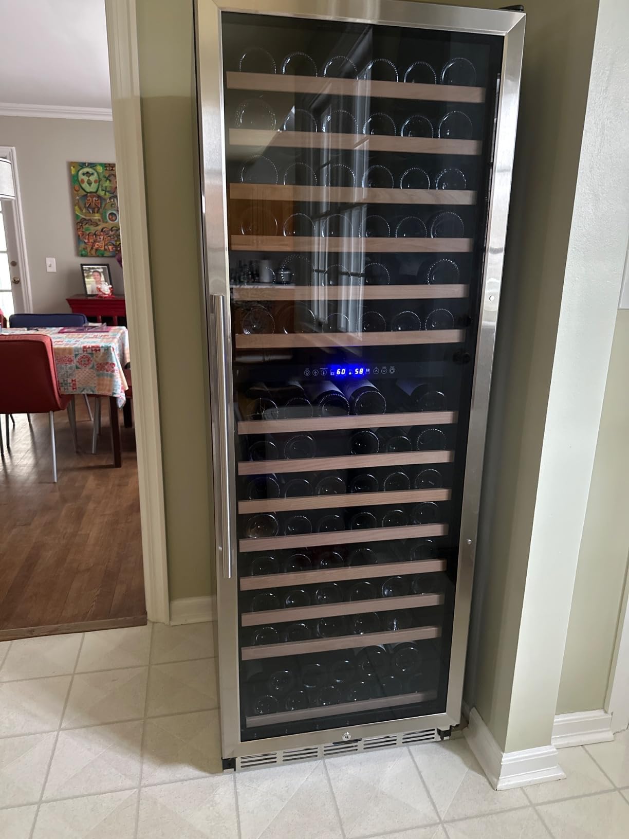 Velivi Wine Fridge Freestanding Dual Temperature Zone, Wine Cooler Refrigerator for 154 Bottles, 24 Inch Wide Large Wine Cooler with Professional Temperature Control System, Quiet Operation customer photo 1