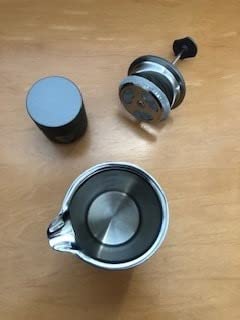 POLIVIAR French Press Coffee Maker, 12 oz | Portable, Come with Mini Canister & Collection Bag, Double Wall Insulation, Dual-Filter Screen, Food Grade Stainless Steel customer photo 1