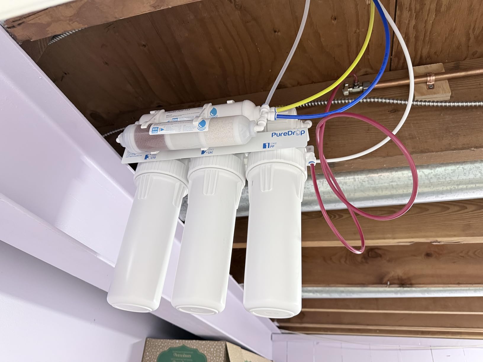 PureDrop RTW5AK Reverse Osmosis Water Filter System with Alkaline Remineralization Filter, 6-Stage Under Sink RO System with Patented Top-Mount Faucet and 3 Extra Pre-Filters customer photo 2