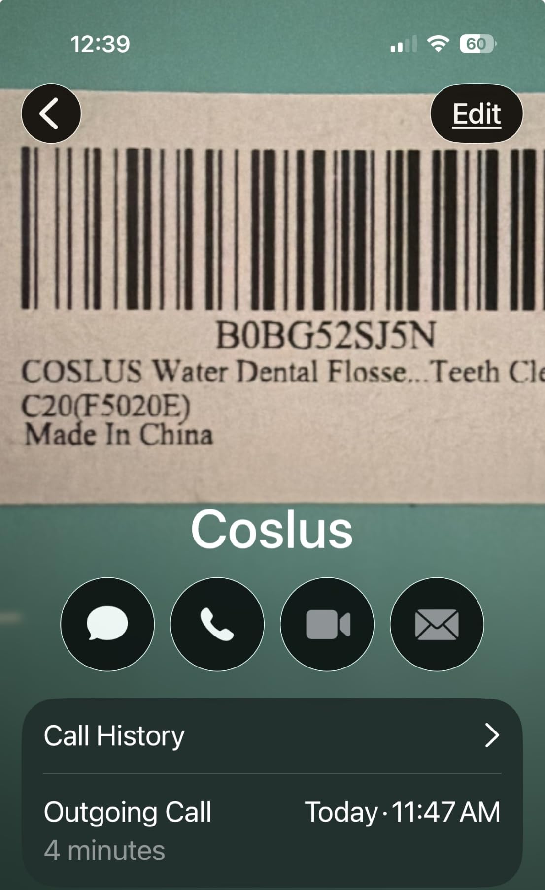 COSLUS ADA Accepted C20 Water Dental Flosser Pick, Professional Set Black customer photo 1