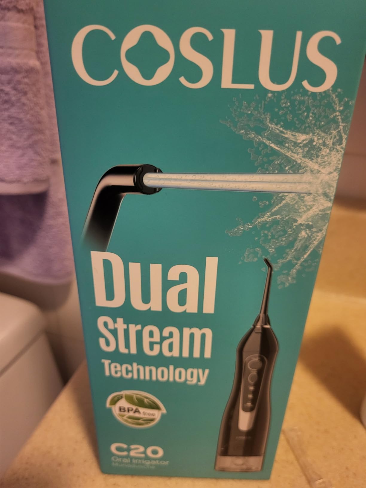 COSLUS ADA Accepted C20 Water Dental Flosser Pick, Professional Set Black customer photo 2