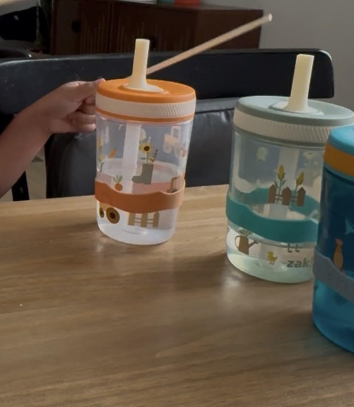 Zak Designs Kelso Toddler Cups For Travel or At Home, 15oz 2-Pack Durable Plastic Sippy Cups With Leak-Proof Design is Perfect For Kids (DinoRoar, Zaksaurus) customer photo 1