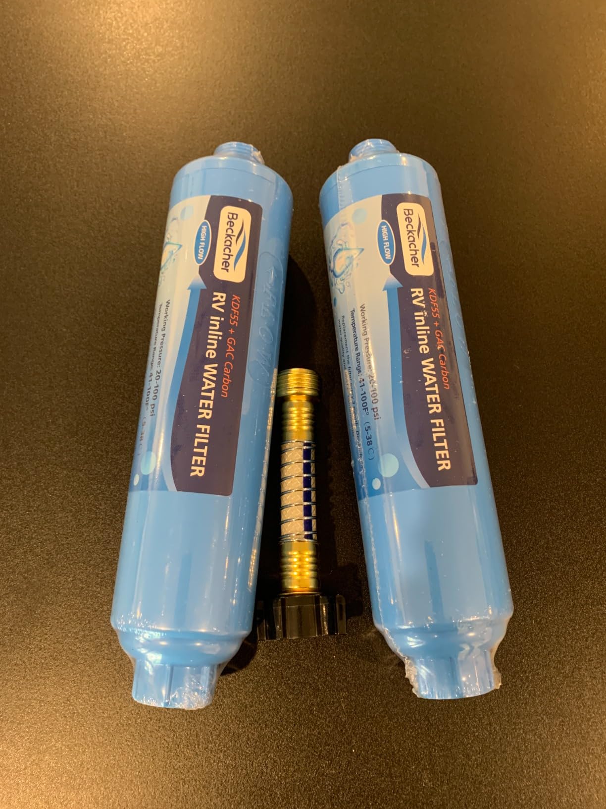 2-pack Advanced RV Inline Water Filter with Flexible Hose Protector | KDF&GAC Reduces Bad Taste, Odors, Chlorine, and Sediment customer photo 2