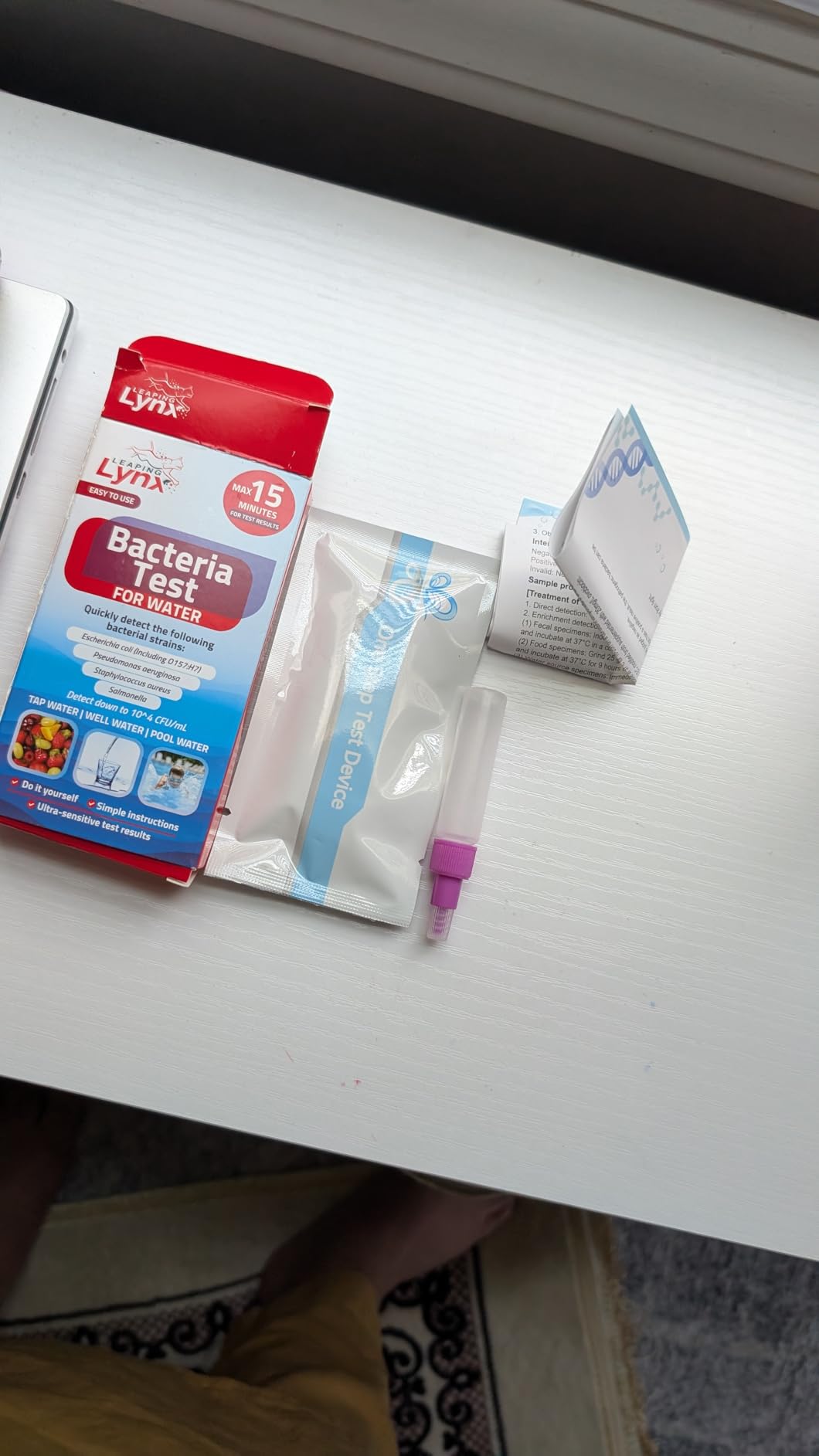 Bacteria Water Test Kit - Coliform, E. coli Detection for Well & Tap Water | Rapid Home Drinking Water Screening Kit with Lab-Quality Results | Leaping Lynx customer photo 1
