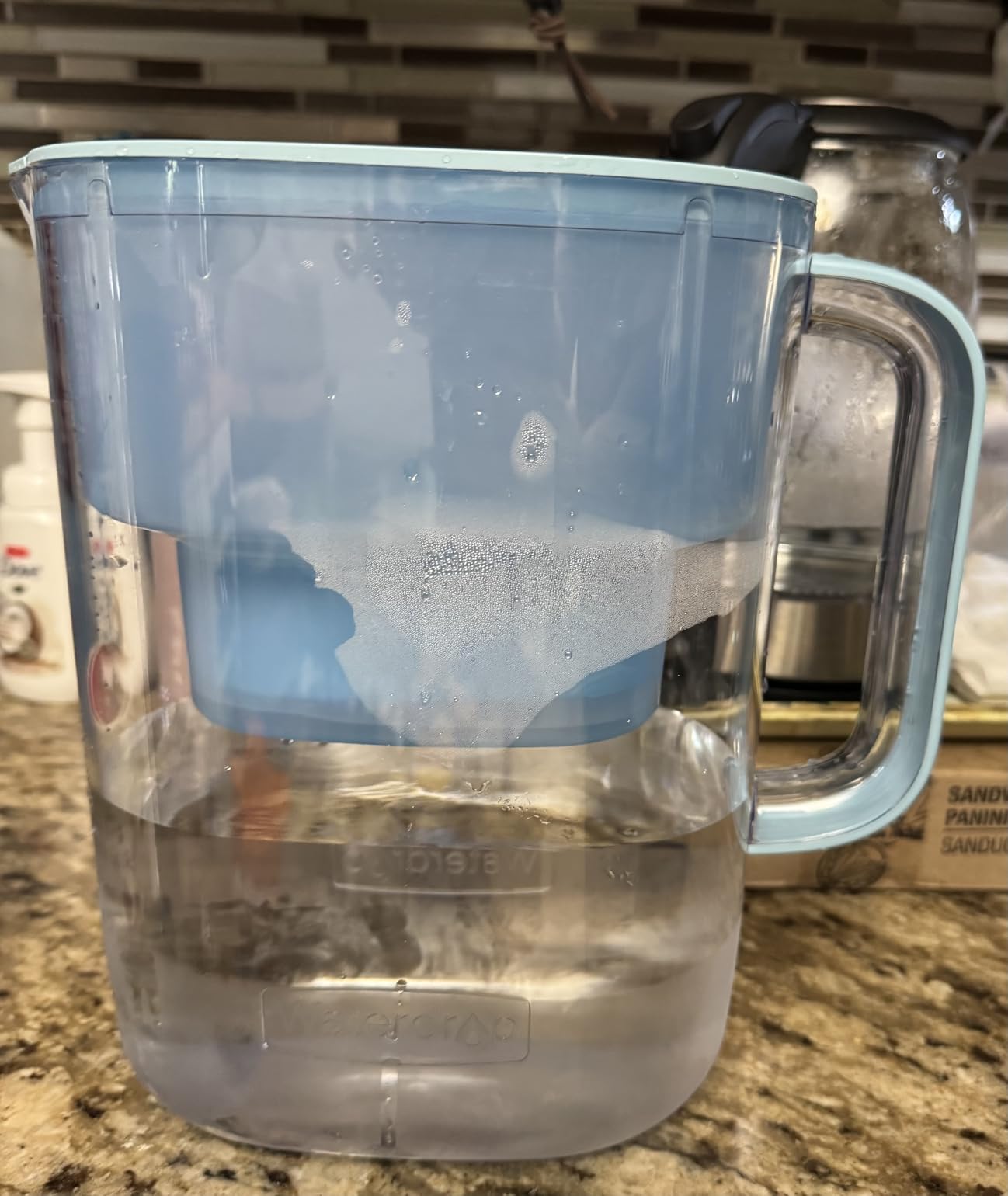 Waterdrop PT-07B-A Alkaline Water Filter Pitcher, 10-Cup, Healthy, Clean & Toxin-Free Mineralized Alkaline Water, Up to 100 Gallons, Improves Coffee Taste, Up to pH 9.5, BPA-Free, Blue customer photo 2