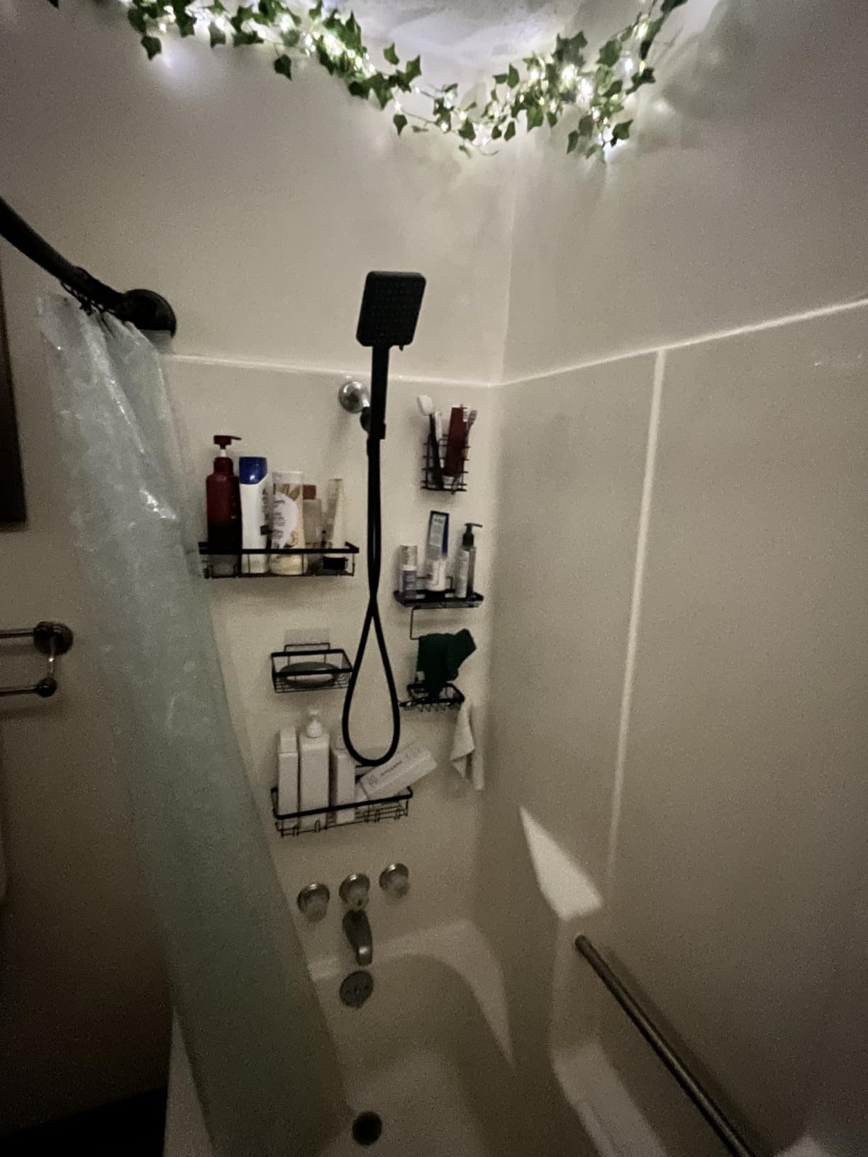 MakeFit Filtered Shower Head Black - 6 Modes High Pressure Handheld Shower Head with Filter Mineral Beads, Detachable Handheld Showerhead Set with Stainless Steel Hose and Shower Arm Bracket customer photo 1