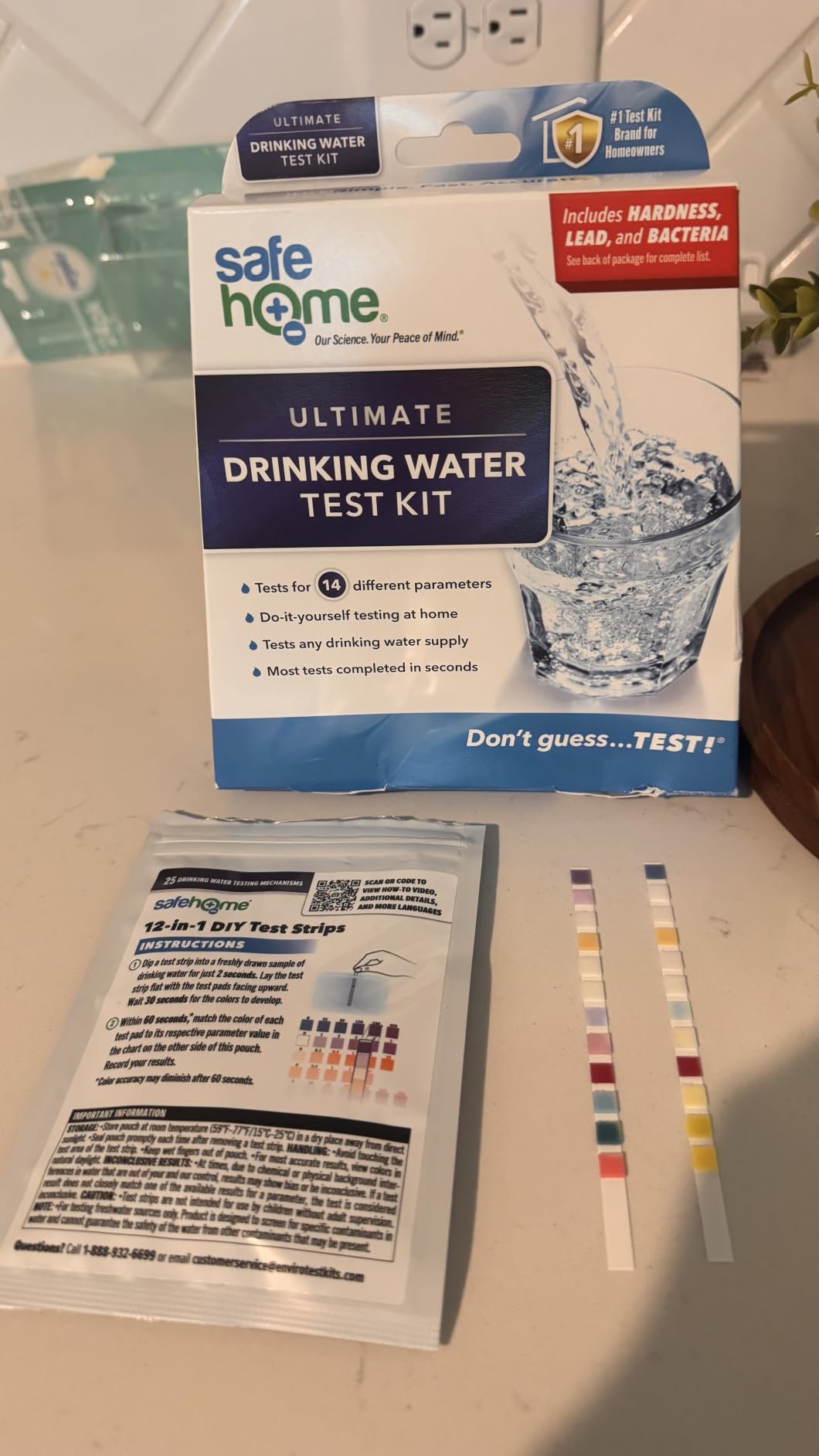 Safe Home 14-in-1 DIY Ultimate Drinking Water Test Kit - Includes The #1 Selling Lead & Bacteria Test Kits + 12 Additional Parameters - City Tap or Well Water customer photo 1