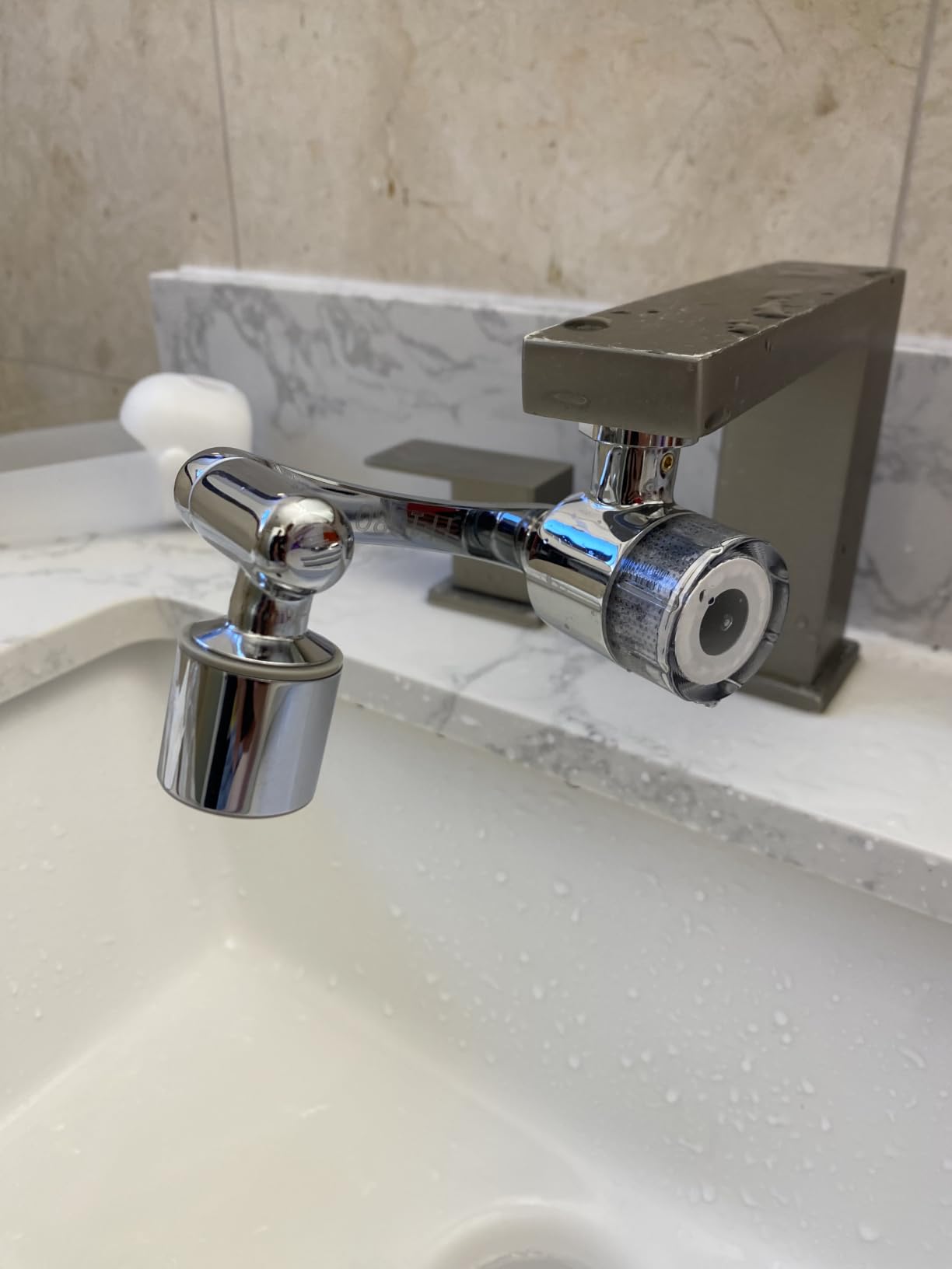 Frizzlife Water Filter for Sink Faucet Extender, NSF/ANSI 372, 9pcs Filter Reduce 99% Chlorine, 1080° Rotating Brass Swivel Aerator, 2 Modes Spray Faucet Filter for Skin Kitchen Bathroom Sink, FF1080 customer photo 2