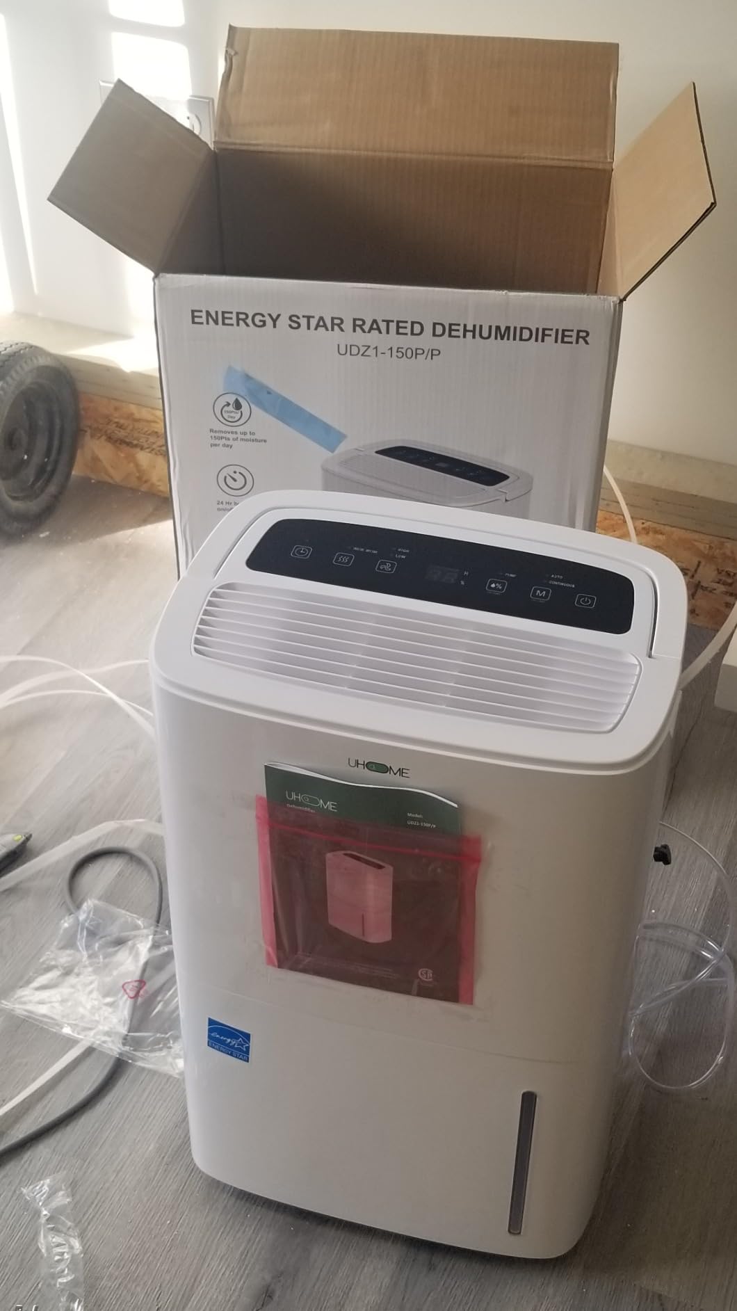 Uhome 150 Pints Dehumidifier with Pump - 7000 Sq. Ft Quiet Dehumidifier for Home, Large Basement, Storages and Large Rooms with 1.85Gallon Water Tank customer photo 2