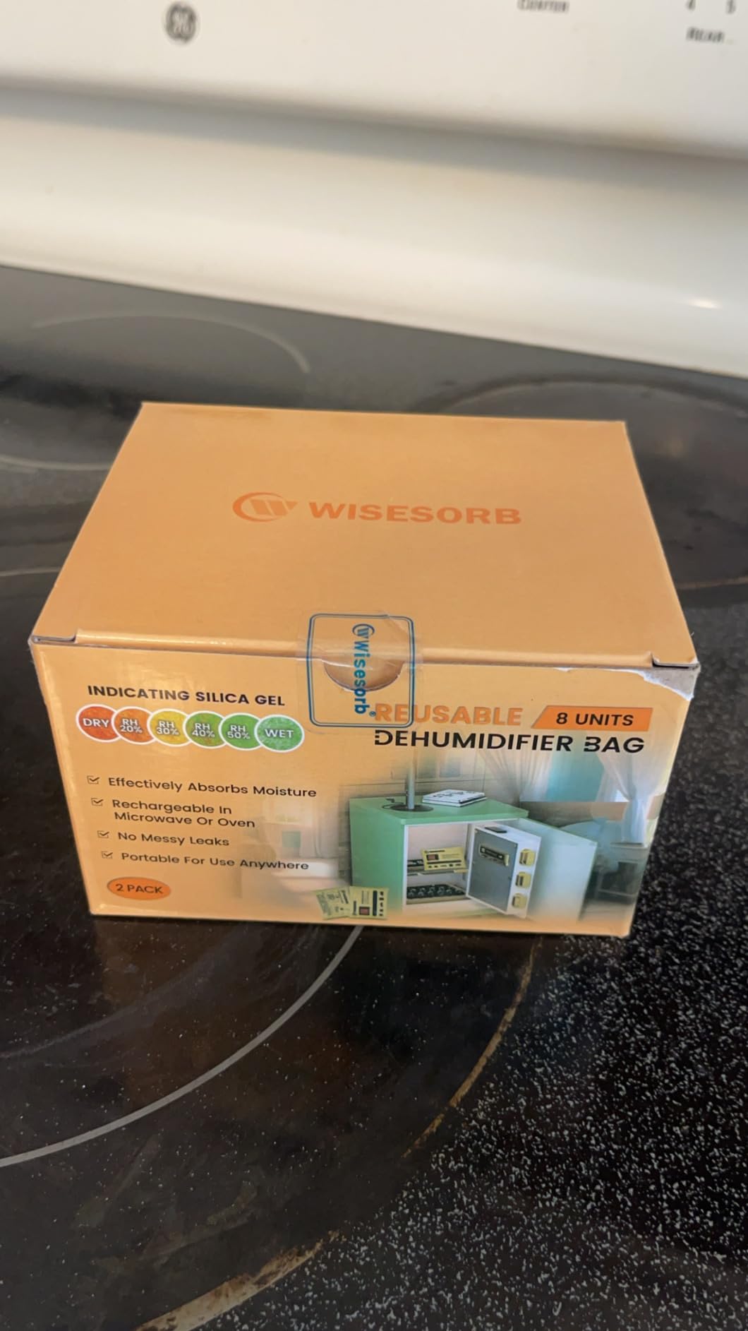 Wisesorb 2 Pack 500G Reusable Silica Gel Desiccant Dehumidifier Bags, Color Indicating Moisture Absorbers for Car, Closet, Garage, 3D Filaments, Emoisture, Microwave Rechargeable Reusable Drying Bags customer photo 2