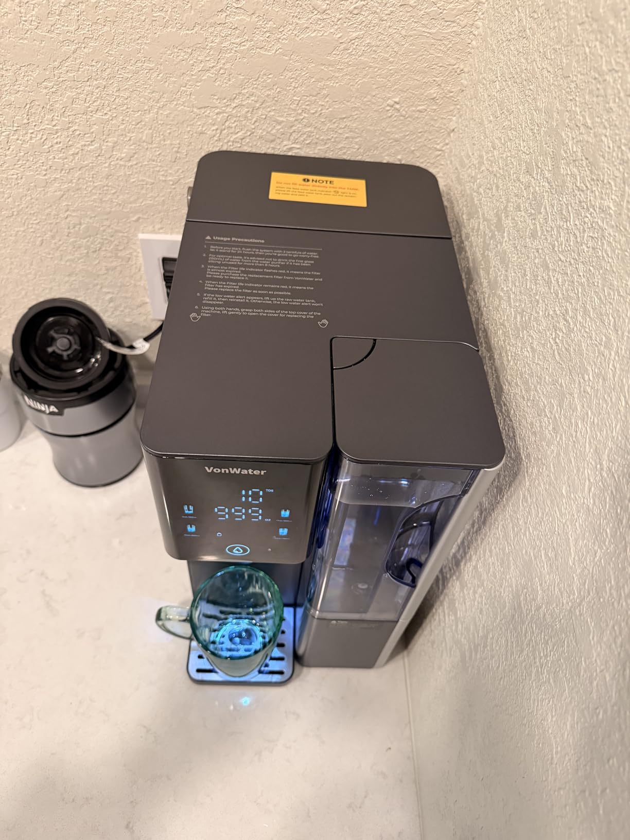 7-Stage Countertop Reverse Osmosis Water Filter System, 528 Gallons RO Water Filtration with Portable Pitcher, NSF/ANSI 372, 53, 42, 58, Reduce TDS PFAS, 5 Volumes, 3:1 Pure to Drain CT910 customer photo 2