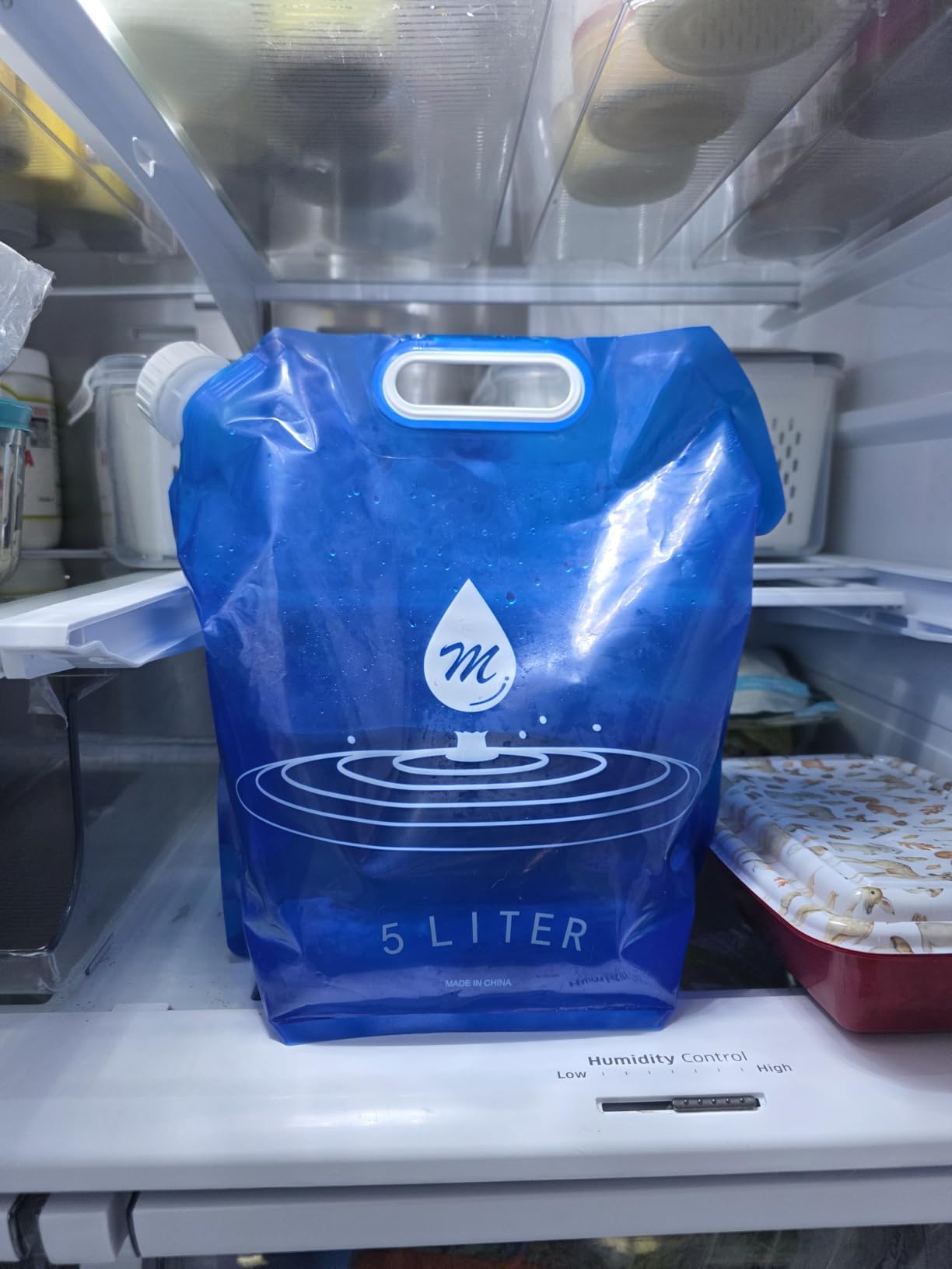 SOCATER Water Container Bags, 4 Packs BPA Free No-Leak Foldable Plastic 1.3 Gallon Water Container Bag for Camping Hiking Backpack Emergency Storage Jug customer photo 1